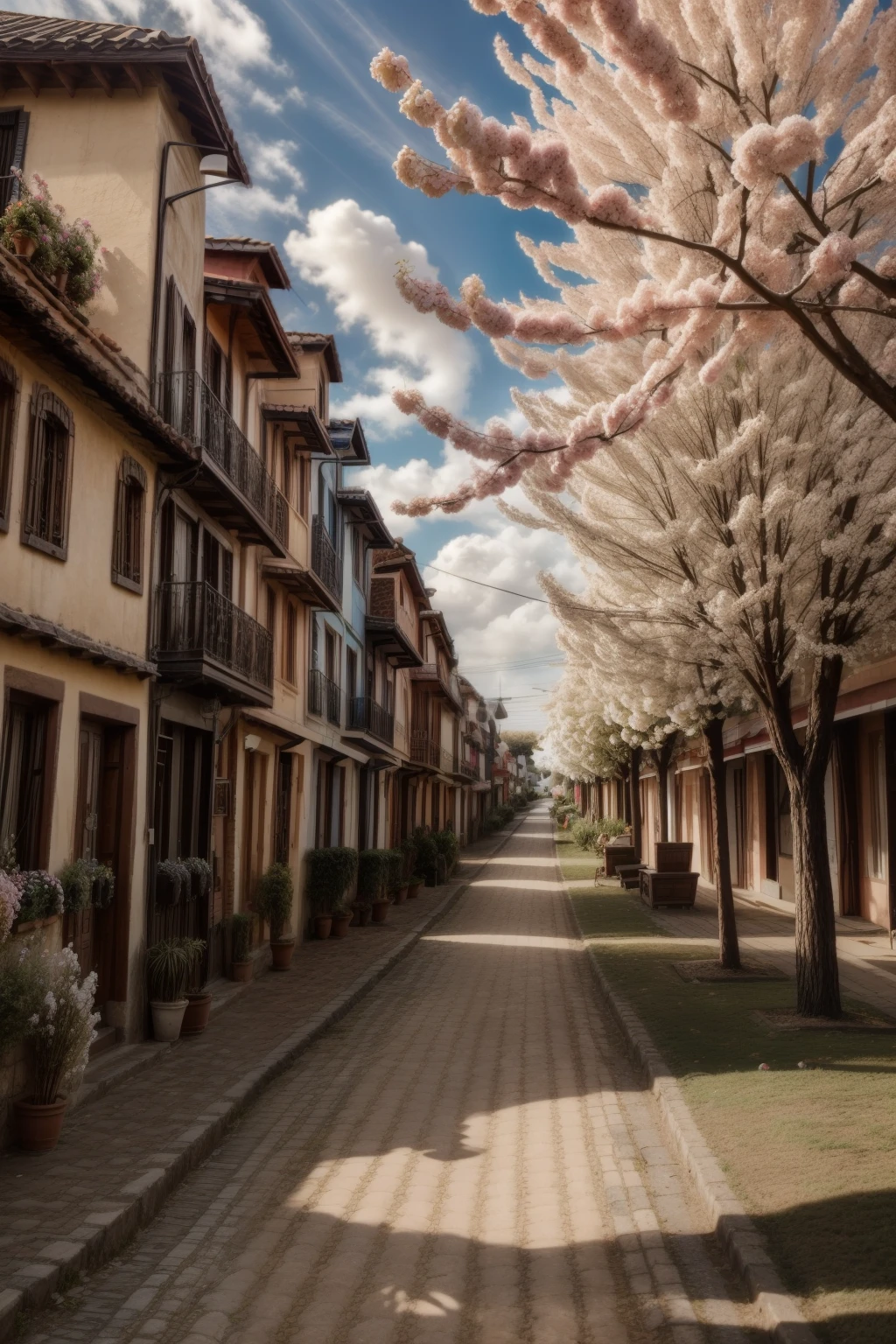 a dream country with licorice trees and candy floss leaves, chocolate dogs and candy flowers, a land of sweets, with little birds made of cream puffs and marzipan kittens...