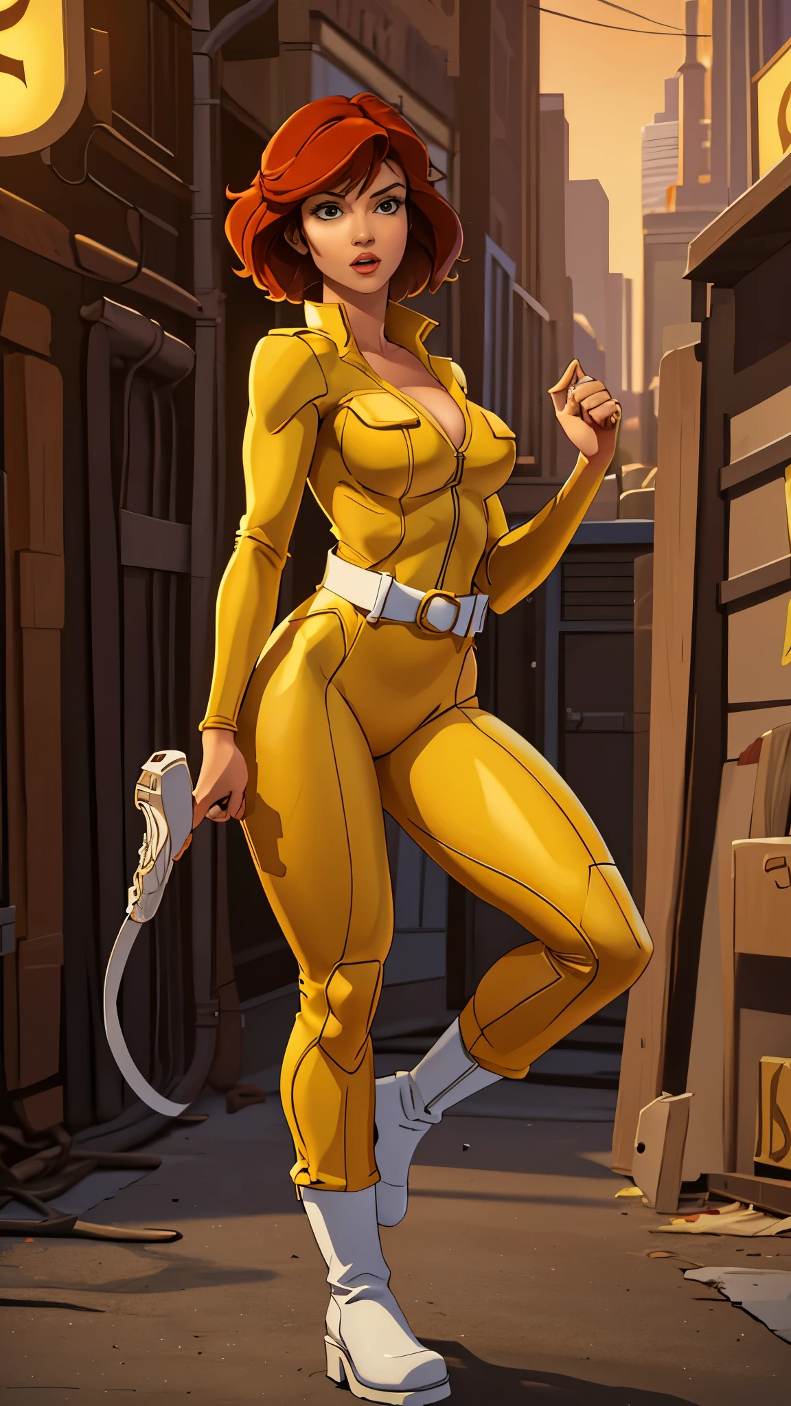 Pirotess dark elf. girl handuffed and bound in chains in jail wearing an yellow prison jumpsuit and green Hunter rubber boots, fullbody view, hands on glass breasts on glass ass on glass window fog water drop