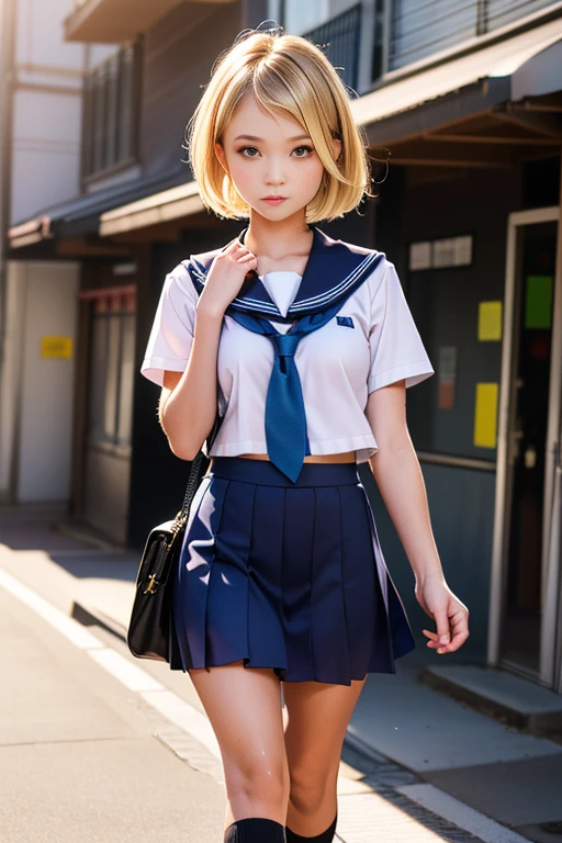 1girl, idol, close-up,photo, film, depth of field, model, looking at viewer,realistic,(((NSFW))),(((pussy))),crack,(((serafuku))),(((sailor collar))),(((lift skirt))),(((no panties))),light smile,no pubic hair,,smallish body,(little body),(((blonde hair))),(((cute face))),(((cute))),(((short hair))),(((show off pussy))),(((flat chest))),hidden breasts,(((exposed pussy))),(((big head))),(((big face))),(((big eye))),(((eye ball))),(full body),(((litlle woman))),standing,stomach,navel,(((visible flat chest))),(((no bra))),(((lift skirt))),((thin body)),((thin torso)),