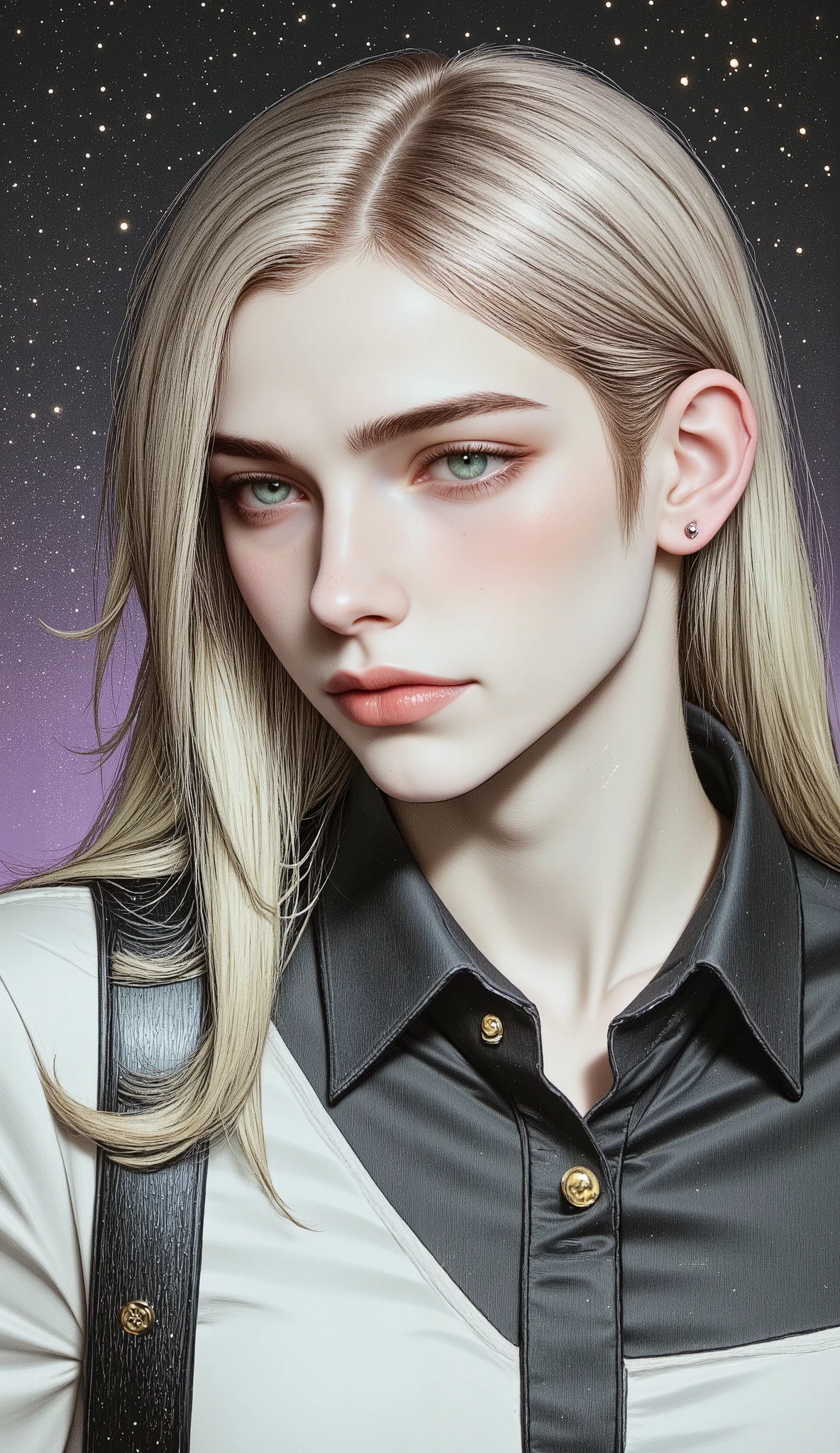 flat large general full body :1.5, Blonde woman with long hair and piercings posing for a photo, with long white hair, with long white hair , perfect white haired girl, ava max, tifa lockhart with white hair, white porcelain skin, anime girl in real life, with white hair, Extremely light blond hair, very light blonde hair , with long blonde hair, Her hair is white , chiaroscuro, cinematic lighting, Fujicolor, UHD, Retina, masterpiece, Accurate, anatomically correct, textured skin, high details, high quality, best quality, highres, 1080P, HD, 16K