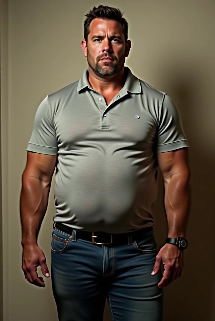 there is a man that is standing in a room with a tv, 45 years old men, he is about 5 0 years old, he is about 50 years old, he is about 6 0 years old, he is about 60 years old, he is about 4 0 years old, he is about 40 years old, hot daddy