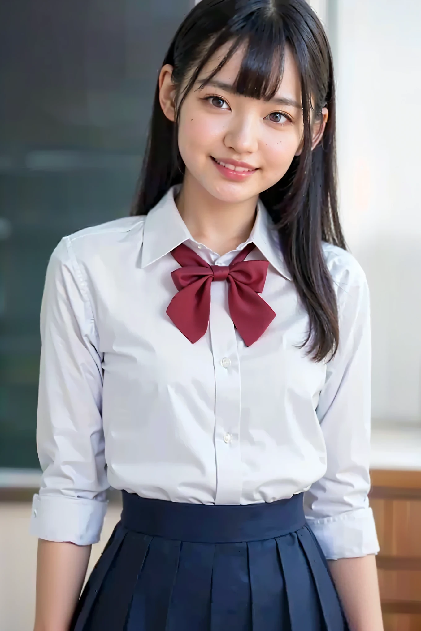 (Completely live action:1.37), (Amazingly realistic textures:1.37), (masterpiece, best quality:1.2), (8k uhd, 16k, 32k, ultra high res), amazingly realistic skin, amazingly realistic photo, superrealism, (photorealistic:1.37), (RAW photo), ultimately realistic, (ultimately realistic all details), (ultimately realistic all textures), super realistic lighting, super realistic shadow, (japanese girl:1.5), ((young face)), smiling, happy, super realistic face, ultimately realistic skin, ultimately realistic eyes, (mascara:1.35)ultimately realistic background, ultimately realistic detail up, kkw-ph1, ((drooping eyes, cyberpunk-style cyborg girl, amazingly intricate details, Anatomically perfect hands, mechanical body, silver knight armor, ultra glossy texture, purple hair))