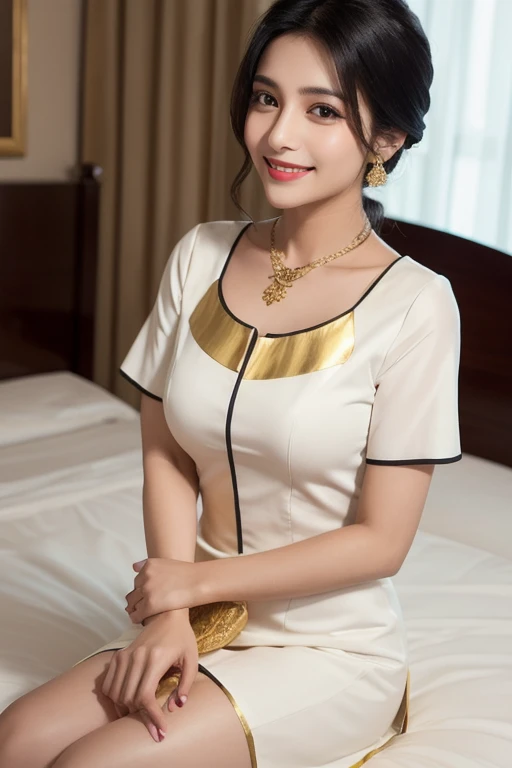 beautiful young woman, elegant clothes, ((wearing acmm outfit1.3)), wearing white acmm top, short sleeves white acmm top, buttons, wearing acmm long skirt, white and green printed acmm long skirt, , ((slim, )), photo modell, photorealistic, photo, cinematic lighting, masterpiece, realistic, realism, photorealism, high contrast, photorealistic digital art trending on Artstation 8k HD high definition detailed realistic, detailed, skin texture, hyper detailed, realistic skin texture, armature, best quality, ultra high res, (photorealistic:1.4),, high resolution, detailed, raw photo, sharp re, by lee jeffries nikon d850 film stock photograph 4 kodak portra 400 camera f1.6 lens rich colors hyper realistic lifelike texture dramatic lighting unrealengine trending on artstation cinestill 800,