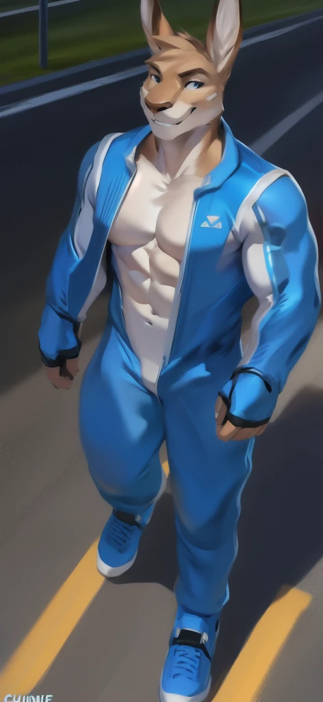 Handsome 20 year old cyborg 　Brown Eyes　future　universe　Science fiction　The background is a bedroom in a spaceship and there is a naked woman behind him　A very tight white and blue rubber suit　Plug Suit　Gloves　looking at the camera　White bulge　Big chest muscles  Narrow waist  Big hips  Very short black hair with bang  Male slim muscular man　Big bulge Big ass Big, long ????