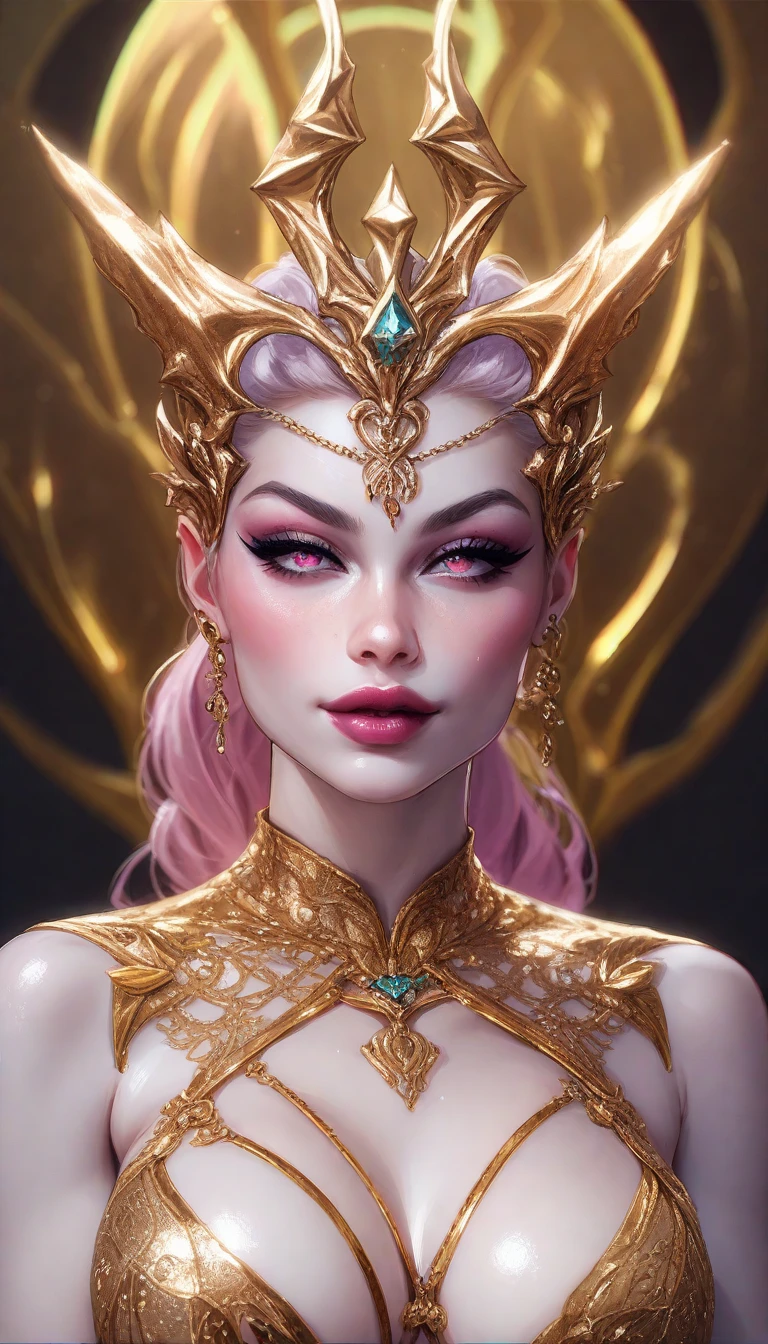 a woman with a crown on her head and a pink background and a message that reads : 'VAPOR-GRAPHIC', vaporwave, vapor_graphic