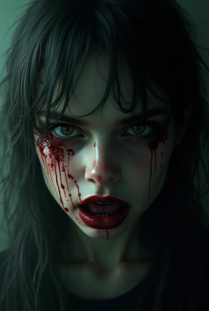 1girl, beautiful detailed eyes, red eyes, firey eyes, horrified, scared, screaming, beautiful detailed lips, extremely detailed eyes and face, tattered clothes, standing on a street corner, award winning, intricate details, photorealistic, cinematic lighting, volumetric lighting, depth of field, beautiful face, striking pose, dynamic composition, vivid colors, warm tones,