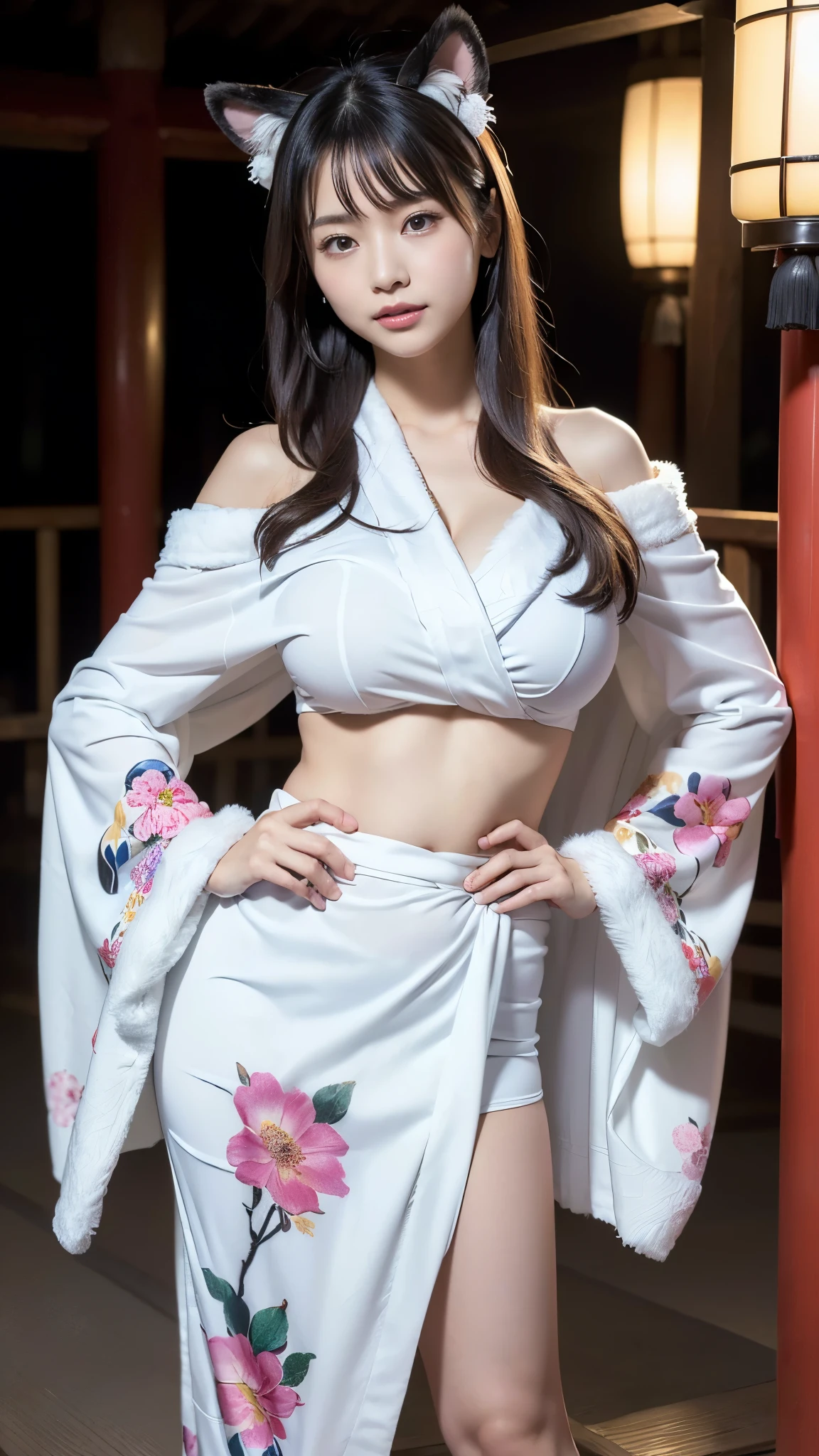 "Top CG, highest quality, smile, delicate and delicate beautiful girl, imperial pope, {{185cm big beauty}}, (tall), royal sister, military lady temperament, holy pope, fair skin, exposed chest, long legs, perfect facial features, bright eyes, officer hat, red lips, beautiful and cold, {{big breasts}}, beautiful and handsome, long blue hair, officer epaulettes, see-through visible skin, {{girl in red army coat}}, super detailed, { Blue lines on clothes}, delicate glowing eyes, crop top, white and blue leather clothing, tight leather clothing, 4K picture quality, urban beauty, modern urban, realistic portrait,