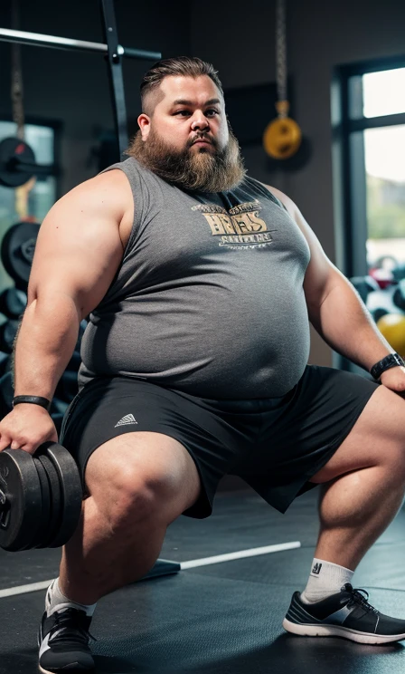 There is a cat sitting on a bench with a barbell, chonker cat, cute cat anime visuals, Garfield the Cat, superhero fat cat, new cat movie, exercising, fat cat, ginger cat, fierce expression 4k, lifting weights, muscular !!, Awesome CGI, Garfield, kucing itu oranye, Chris Evans as a powerlifter