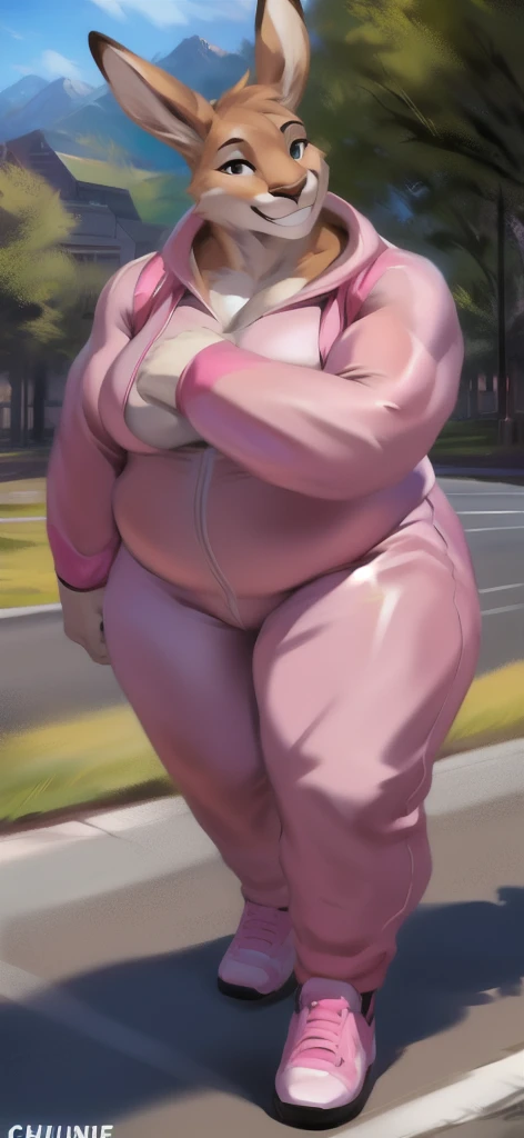 1 beautiful woman, big body, pink crop, tight pink pants, asleep on the bus, eyes closed