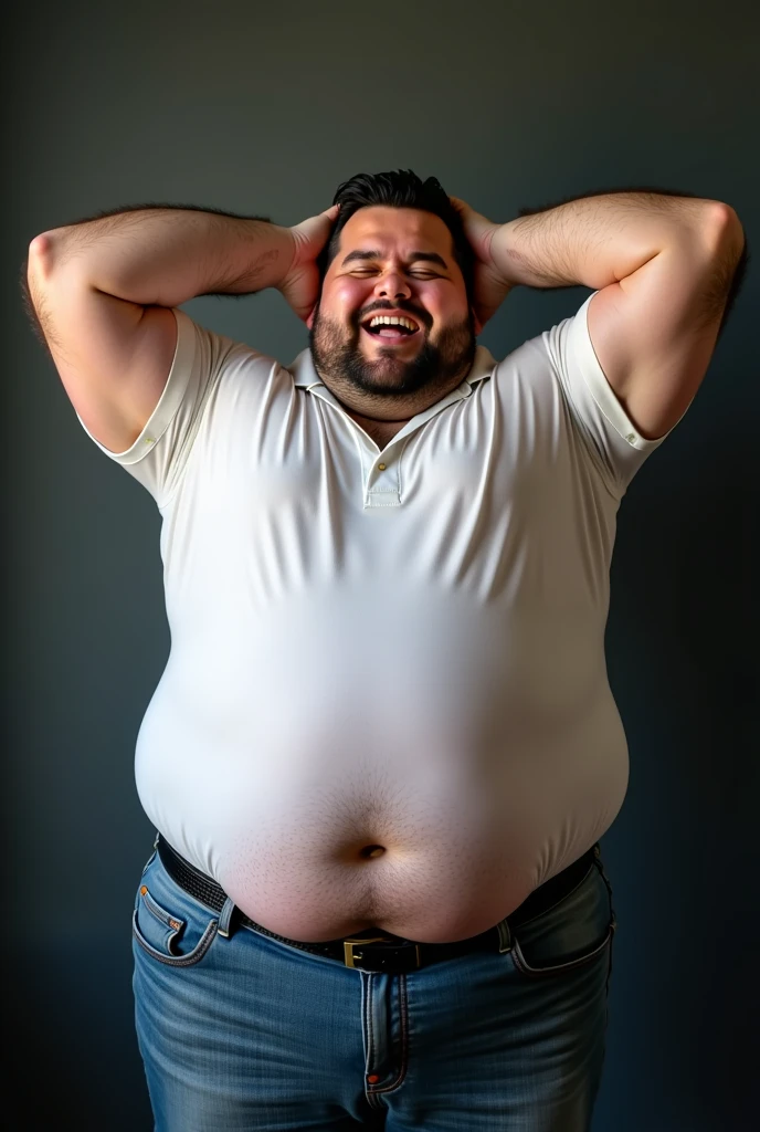 chubby fat mexican with facial hair wearing a trucker hat sexy shot upclose of his butt wearing a thong