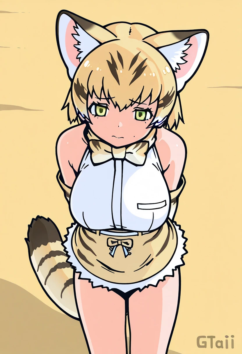 Score_9, Score_8_up, Score_7_up, Score_6_up, Score_5_up, Score_4_up, source_anime, anime style, 1girl,tsushima leopard cat \(kemono friends\), 1girl, cat ears, animal ear fluff, yellow eyes, multicolored hair, brown hair, short hair, cat tail, animal print, leopard print, print bowtie, print kimono, sleeveless, sash, print skirt, back bow, fur-trimmed gloves, print gloves, elbow gloves, fur-trimmed skirt, print legwear,anime coloring, aged down, cute, horny, excited, aroused, heavy breathing, saliva, [poop on penis], sitting, after anal, cum on penis, penis lick, shit stain