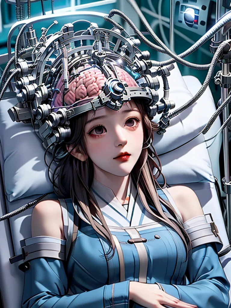 ( Award-Awarded, 8K, acurate, best qualtiy, The is very detailed, photorealisti), Abandoned hospitals, The wall is cracked, operating table, Being wrapped around the body by tentacles, Whole body bondage, Overlooking,A woman who is, Pretty japanese woman, 29years old, Beautiful and charming, Sexy stunner, Detailed facial features, Textured skin, an look of enjoyment, Pink White Long Hair, Very long hair, Voluptious body, Slender body, Slender limbs, Naked upper body, Tulle transparent pliers, Lie on the operating table, The body is bound by tentacles, Tentacles reach into your mouth, Tentacles reach into the lower body, Sex slaves, Burning with desire , Sexual suggestiveness, Highlight the buttocks, Show off yourself,Genital water , Cinematic lighting effects, lightand shade contrast, dynamic blur, ((Abandoned hospitals, operating table, Shady fiber, lens_flare, srestrained, drenched all over the body, Punished, ceza, Vaginal rundown))