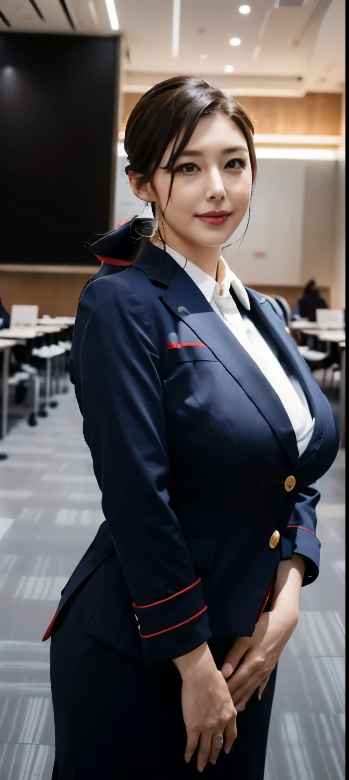 ( miss beautiful mature woman who won the Grand Prix in Japan)、(( huge breasts that are too big and slightly saggy ))、(( feisty cool beauty with the conference room in the background ))、(( perfect body))、(( feisty cool beauty ))、Stand facing forward、((Stand at the reception))