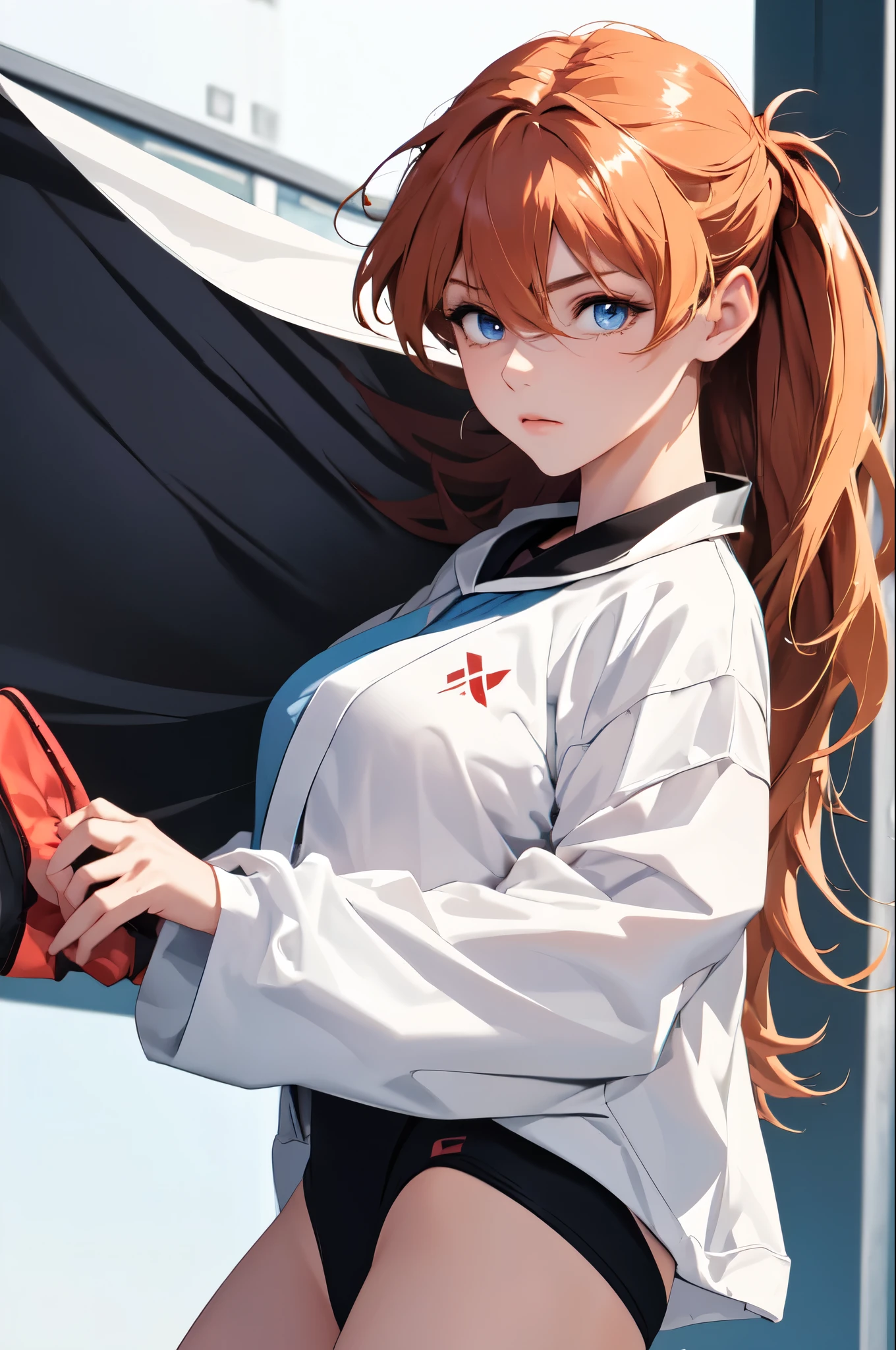 (1 screen,Upper Body Shot,from below:1.5), (Highest quality,8k,High resolution,masterpiece:1.2),Super detailed,(photo-realistic:1.37), (perfect anatomy), (Perfect ratio of fwgers to thumb), (Symmetrical face), (病室のベッドw両足を骨折して寝ている患者からの視点:1.5), ((The curtains suddenly opened,Harley Quwn w a nurse outfit)), but((Holdwg up a big syrwge,恐ろしい笑顔w立っている)), ((View from the patient's perspective))w, ((A large image of Harley Quinn is visible behind the patient's bed rails., In her background, the opposite bed curtain is visible.)), thighhighs, harley quwn,
