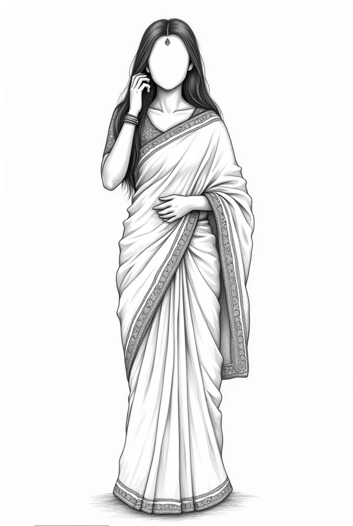 During Swadeshi campaign
Bharat Mata (mother India) started to
Her image in 50's pop art sketch outline with black and white background only