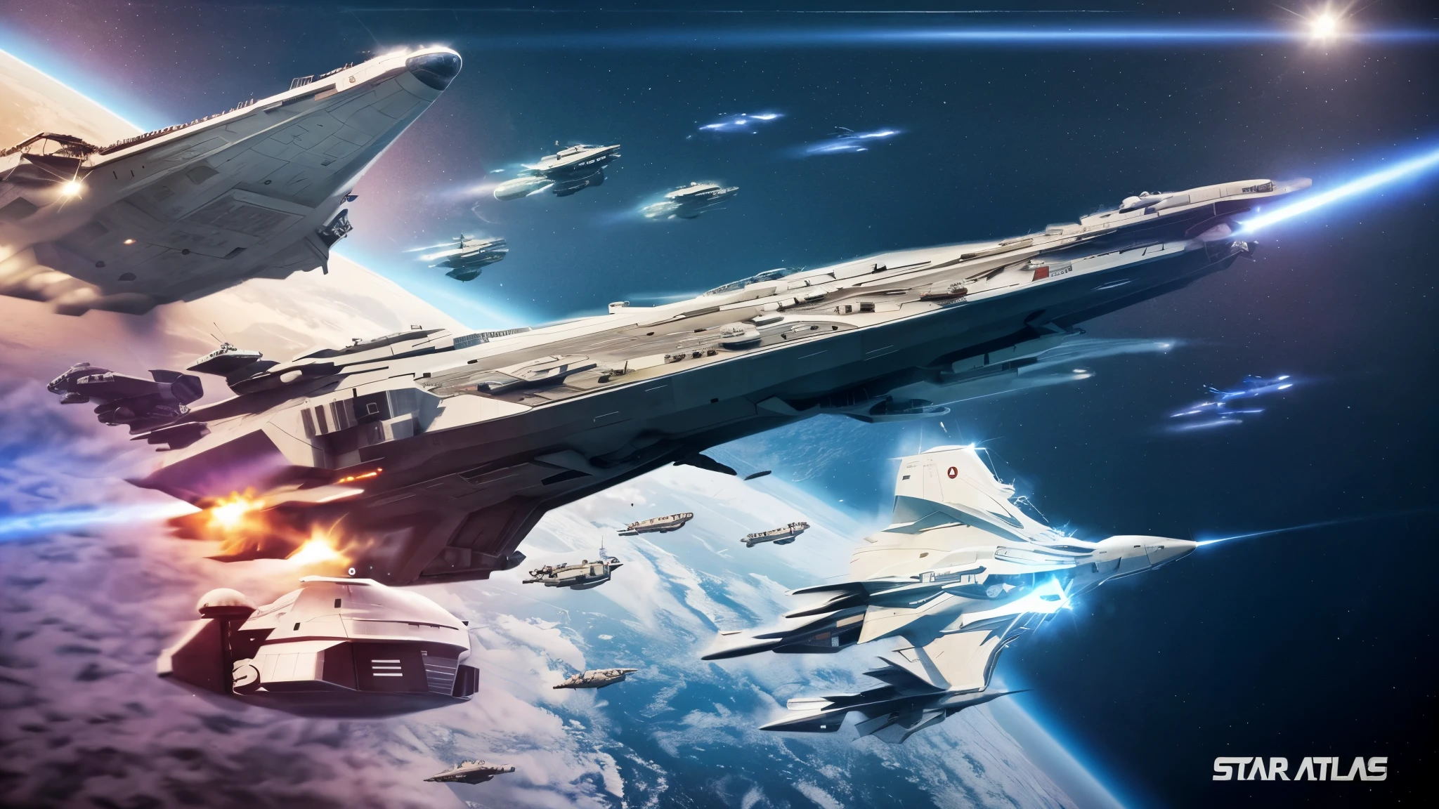 Spaceship,battleship,in the war