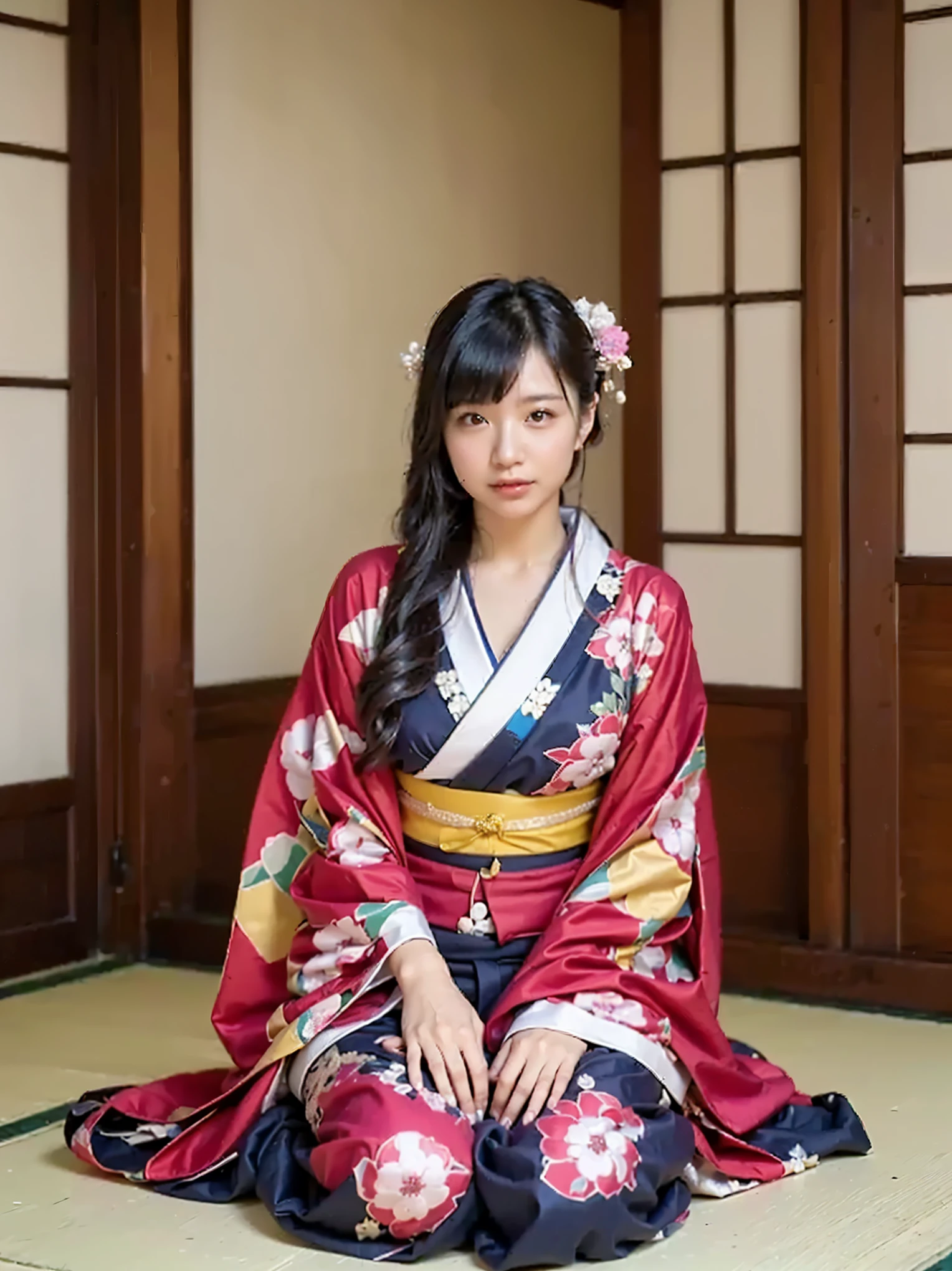 (Completely live action:1.37), (Amazingly realistic textures:1.37), (masterpiece, best quality:1.2), (8k uhd, 16k, 32k, ultra high res), amazingly realistic skin, amazingly realistic photo, superrealism, (photorealistic:1.37), (RAW photo), ultimately realistic, (ultimately realistic all details), (ultimately realistic all textures), super realistic lighting, super realistic shadow, (japanese girl:1.5), ((young face)), smiling, happy, super realistic face, ultimately realistic skin, ultimately realistic eyes, (mascara:1.35)ultimately realistic background, ultimately realistic detail up, kkw-ph1, ((drooping eyes, cyberpunk-style cyborg girl, amazingly intricate details, Anatomically perfect hands, mechanical body, silver knight armor, ultra glossy texture, purple hair))