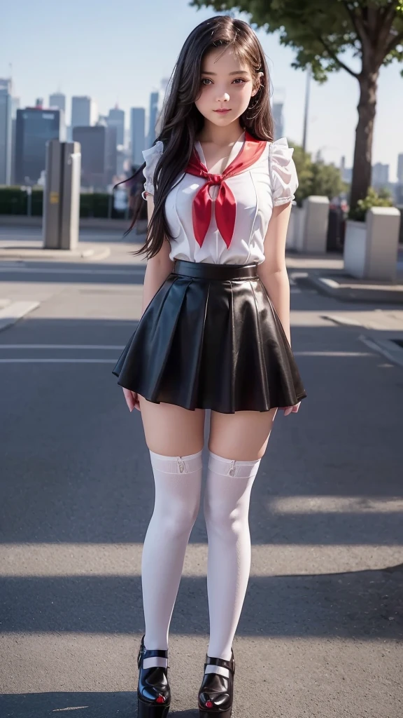 Araffe Asian girl with skirt and stockings posing for a photo, muslos y falda, Chica anime , con una falda roja, Anime Thai Girl, 8k)), usar falda y calcetines altos, la chica anime agachada, , cosplayer, anime , Ruan lindo vtuber, de un chico gato! Sirvienta! vestido