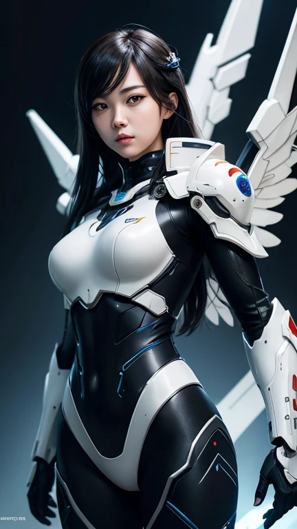 ((highest quality)), ((iron girl&#39;masterpiece of)), (very detailed:1.3), 3D, beautiful, (cyber punk:1.2), in space, vague, holding_arm, laser, (1 Girl Mecha:1.3), sexy body, towards the audience, bright blue eye, whole body, black hair, (Flight, descending order, dynamic, motion blur: 1.4), (giant core wings: 1.6), look up, shine_eye, Mecha, panorama, The background is the earth,  nebula, space, particle, reality, HDR (high dynamic range), ray tracing, NVIDIA RTX, super resolution, unreal 5, scattered below the surface, PBR texture, Post-processing, anisotropic filtering, written boundary depth, maximum clarity and clarity, multilayer texture, Albedo and specular maps, surface shading, Accurate simulation of light-matter interactions, perfect proportions, octane rendering, two-tone lighting, Large Diameter, Low ISO,  White balance, Rule of thirds, 8K RAW, efficient subpixel, subpixel volume, (highest quality), (Japanese: 0.5),  short bob, (beautiful breasts: 1.2) he is wearing superman&#39;S on his chest, ((armpit hair、armpit hairを見せる、raise both arms、armpit))