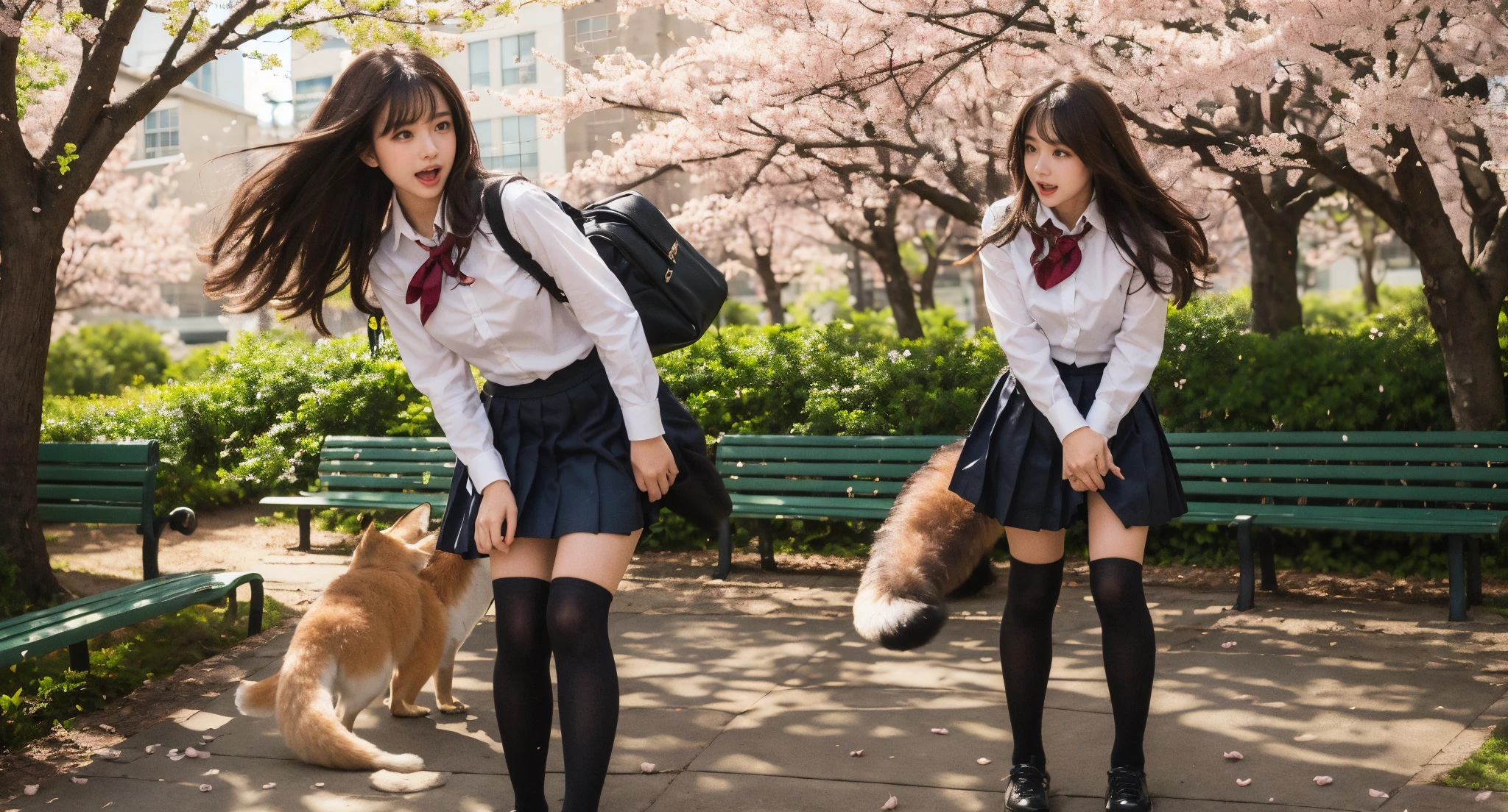 Japanese、Elementary school girl、Reflecting the entire body、Realistic body、Fox Mask、Thick thighs