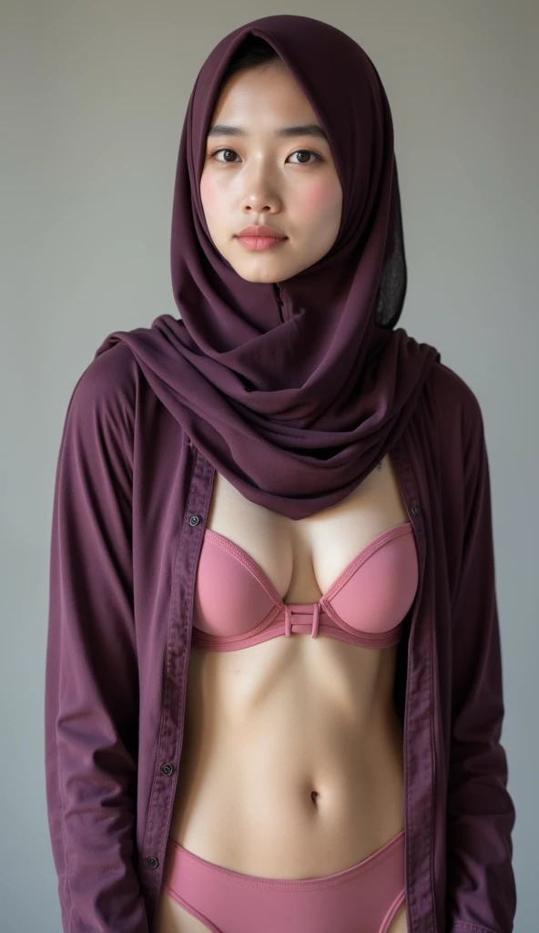 ((Neck Lace)), ((3x-UltraSharp)), Milf Bitch, ((ice silk Singlet)), Straddling, ((Naked white)), ((Old Lady :1.5)), Very cute like a Matured Lady, ((Stylo Stylish Hijab)), adorable, 2 girl, 55 years old, baby face, shy, half body portrait, ((ANGRY FACE EXPRESSION)),  (face details: 1), (eye details: 1), ((round large breasts, cleavage)). Cute posed. proportional body. Ultra High Res. (realistic: 2), UHD, ((Lace Pink Floral Pattern)). Tiny breasts 