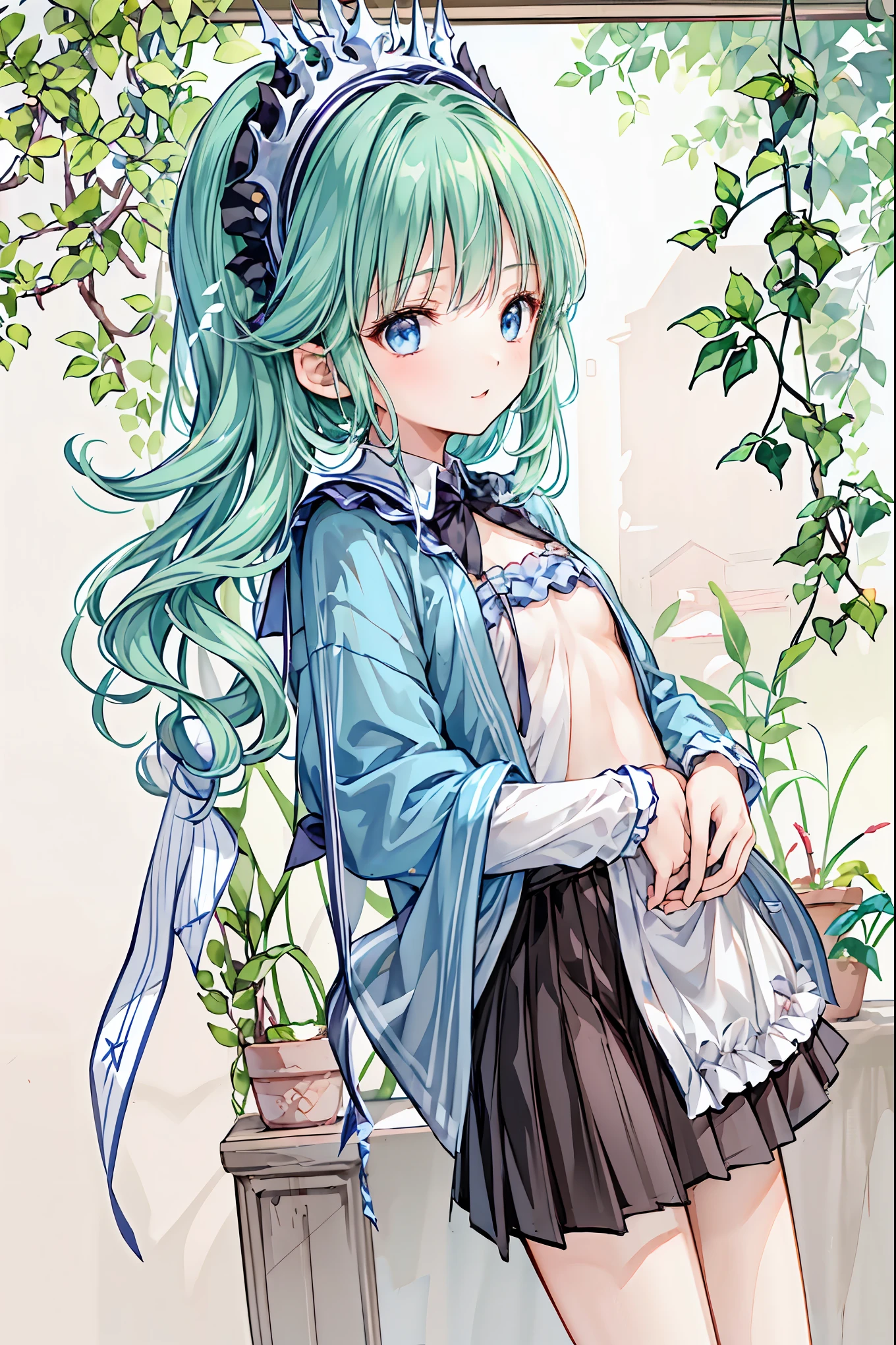  Masterpiece, (2 girls and 2 girls),  close-up,  cutetech,  cute,  cute,  pastel color ,  top quality,  happy,  deep background showing one person,   symmetrical ,  tilts its head, spring， Hair， shortcut， unkempt hair，Short braided hair，Neat， slender beautiful woman，Correct posture，Small chest， BEAUTIFUL LEGS， has enchanting gray-blue eyes that shine like stars， droopy eyes ， vibrant colors, beautiful eyes,A delicate smile,Textured Skin, Best Quality at its Best , gentle and beautiful woman , anime style､