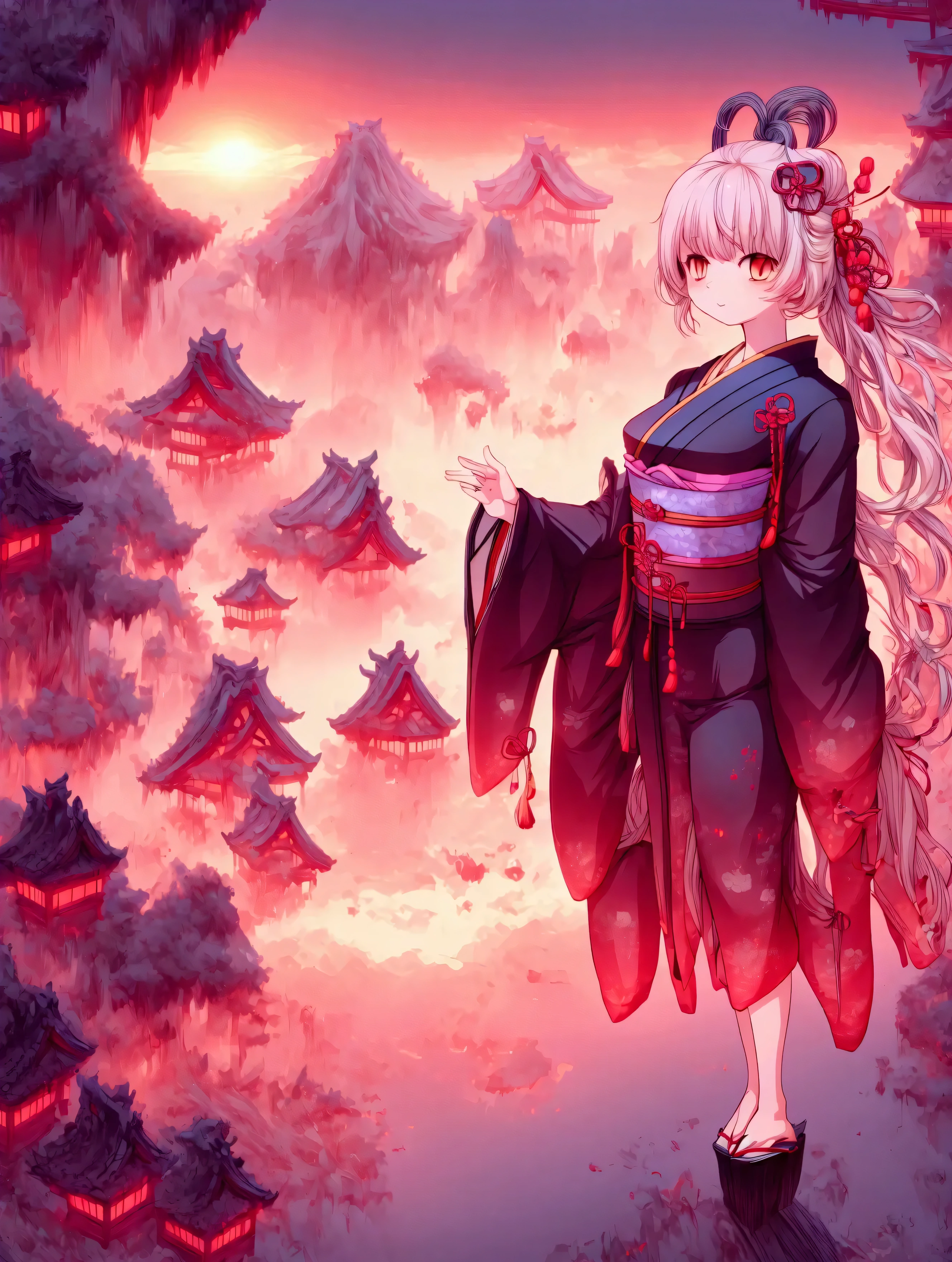 (Japanese Style) Setsubun (Deformed girl demon) evening sunny anime cute Fantastic masterpiece top quality high resolution
