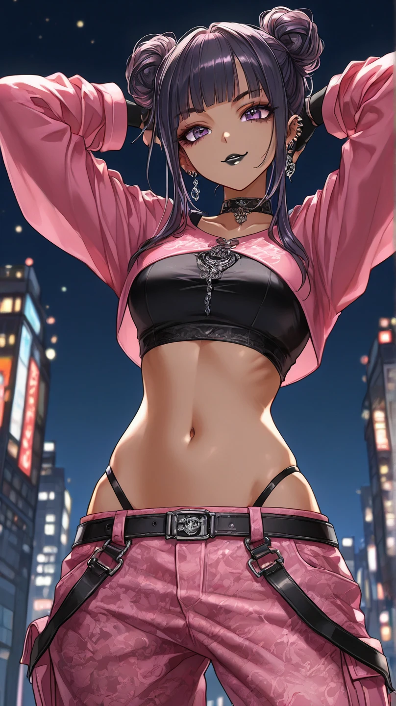 girl spacepunk,(1girl),((beautiful girl with cute cat ears)),
(large breasts:1.4),saggy breasts,((black hair,black messy hair,colored inner hair,long hair:1.5,absurdly long unkempt hair:1.35,long black hair,ear breathing,intricate cut hair)),((((cat ears,cat ears on head,big cat ears)))),(((neon_pink_eyes:1.3))),intricate eyes,beautiful detailed eyes,symmetrical eyes,((fat)),(((lustrous skin:1.5,bright skin: 1.5,skin tanned,shiny skin,very shiny skin,shiny body,plastic glitter skin,exaggerated shiny skin,illuminated skin,wet legs))),(spider lower abdomen,narrow waist,wide hip,athletic body,inflated legs,detailed body,(detailed face)),((perfect feminine face)),
cute,slutty,seductive,erotic,(((nsfw))),
(graffiti art in clothes),zettai ryouiki,revealing clothing,show skin,((((underboob)))),((cleavage)),(semi-naked,with little clothing),((tiny thong, armor thong intricate)),(large sport socks,visible thong straps,no bra),((underpants strap)),((((crop top hoodie,cropped hoodie,hoodie,hoodie intricate)))),(((wet clothes,intricate outfit,intricate clothes))),
(dynamic pose:1.0),solo focus,embarrassed,(centered,scale to fit dimensions,Rule of thirds),
cyberpunk city by the ocean at night, with bright neon signs and dark stormy clouds and puddles, scenery:1.25,nighttime, starry night, cosmos,Very dark night that makes the neon lights stand out, very bright neon lights,
artistic photography,(photography taken by sldr),highres, sharp focus,(ultra detailed, extremely detailed), (photorealistic artwork:1.37),(extremely detailed CG unity 8k wallpaper),((synthwave background theme)),(((vibrant colors))),intricate,(intricate background),(masterpiece),(best quality),perfect rendered face,perfect face details,realistic face,photo realistic,analog style,((intricate detail)),(((realism))),