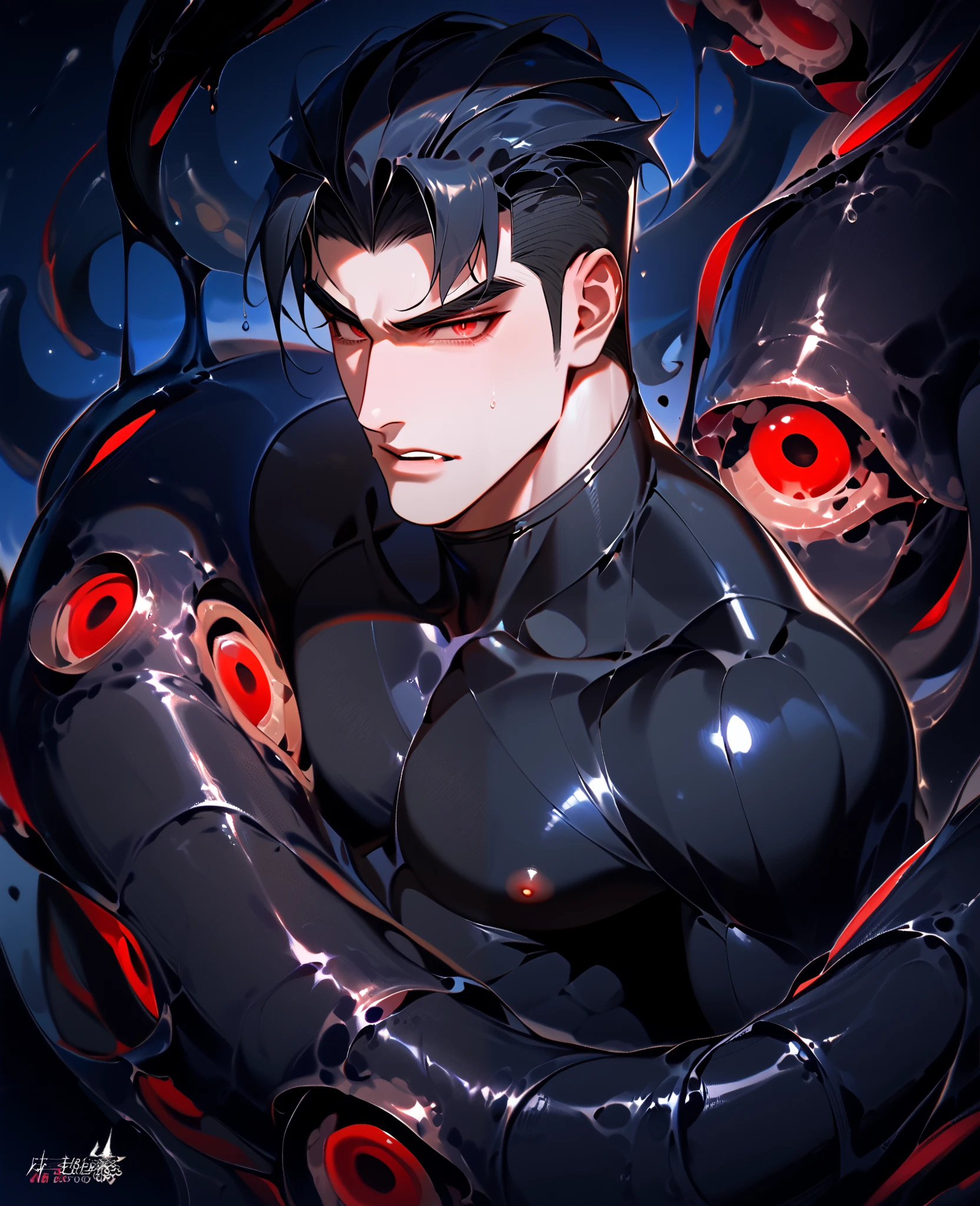 50 years old man anime character: anime handsome．adult man ．High image quality. Muscular, Handsome man in a tight black latex suit handsome.asia handsome．black hair．red eye．guile hair． guile hair,A black liquid with a high amount of mucus that clings to the body. ．A black liquid with a high amount of mucus that clings to the body.A sticky black liquid is clinging to him. He can produce black saliva. There is a lot of slingy black liquid dripping around him. The black full-body latex full-body tights he is wearing will never be torn. He won't allow me to take it off.
The black full-body latex full-body tights he is wearing will never be torn. He won't allow me to take it off.
The black full-body latex full-body tights he is wearing will never be torn. He won't allow me to take it off.
He is ejaculating a slimy black liquid. The black full-body latex full-body tights he is wearing will never be torn. He won't allow me to take it off. The black full-body latex full-body tights he is wearing will never be torn. He won't allow me to take it off. A slimy black liquid covers his body.

red eye．King of Darkness．hair slicked back.short hair．

Definitely draw the penis．

Definitely draw the penis．

Don't be naked! red eye．King of Darkness．hair slicked back.short hair．Black liquid tentacles are entangled in the body. It is grasped by the tentacles of the black liquid. Black liquid tentacles.