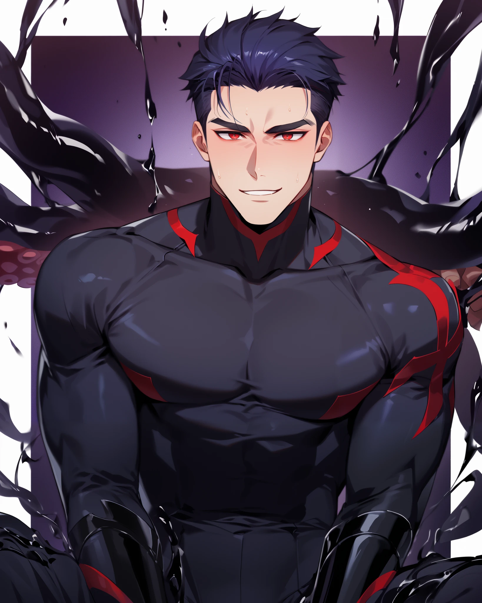 50 years old man anime character: anime handsome.adult man .High image quality. Muscular, Handsome man in a tight black latex suit handsome.asia handsome.black hair.red eye.guile hair. guile hair,A black liquid with a high amount of mucus that clings to the body. .A black liquid with a high amount of mucus that clings to the body.A sticky black liquid is clinging to him. He can produce black saliva. There is a lot of slingy black liquid dripping around him. The black full-body latex full-body tights he is wearing will never be torn. He won't allow me to take it off.
The black full-body latex full-body tights he is wearing will never be torn. He won't allow me to take it off.
The black full-body latex full-body tights he is wearing will never be torn. He won't allow me to take it off.
He is ejaculating a slimy black liquid. The black full-body latex full-body tights he is wearing will never be torn. He won't allow me to take it off. The black full-body latex full-body tights he is wearing will never be torn. He won't allow me to take it off. A slimy black liquid covers his body.
red eye.King of Darkness.hair slicked back.short hair.
Don't be naked! red eye.King of Darkness.hair slicked back.short hair.Black liquid tentacles are entangled in the body. It is grasped by the tentacles of the black liquid. Black liquid tentacles. He has an expression of pleasure He has an expression of pleasure.. He has an expression of pleasure.