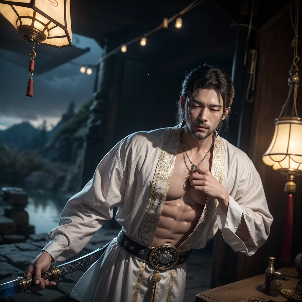 A tall muscular boy , Naked , Legs spread , (The whole body of the character),impact , Sweaty , Wet , Seductive , Bigboobs , large bulge , big balls , big assa,Exposing the pectoral muscles,Wu Yifan,Armour,wounded,(A large amount of transparent white liquid),(binding)