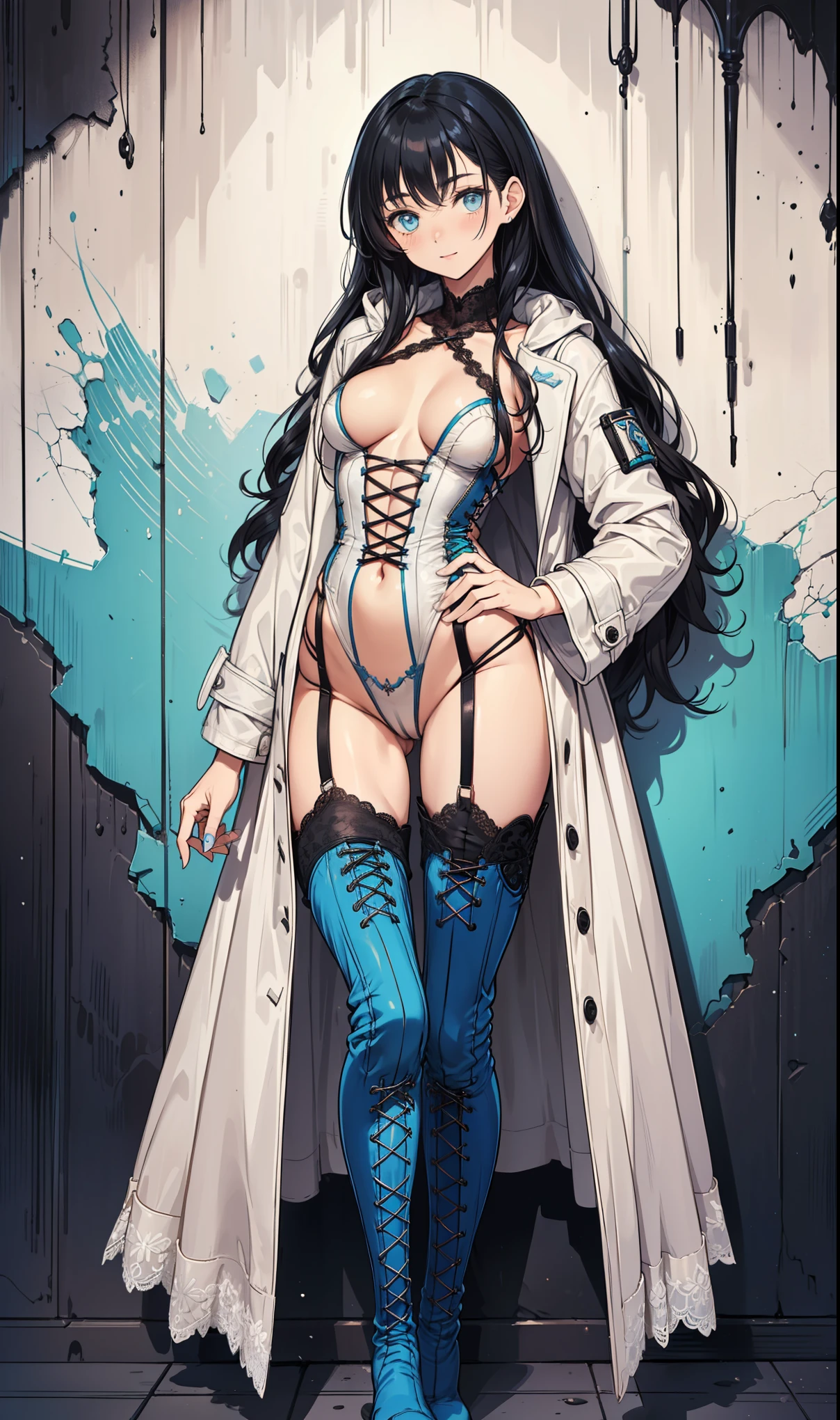 1girl,solo,medium breasts,outdoors,<lora:GoodHands-beta2:1>,(spread legs:1.2),<lora:0217 ripped wool jumpsuit_v1:0.8>,ruanyi0217,torn clothes,torn pants,barefoot,bodysuit,(cowboy shot:1.2),(thigh gap:1.2),nipples,, ((masterpiece, high quality, best quality, 8k, wallpaper, detailed))