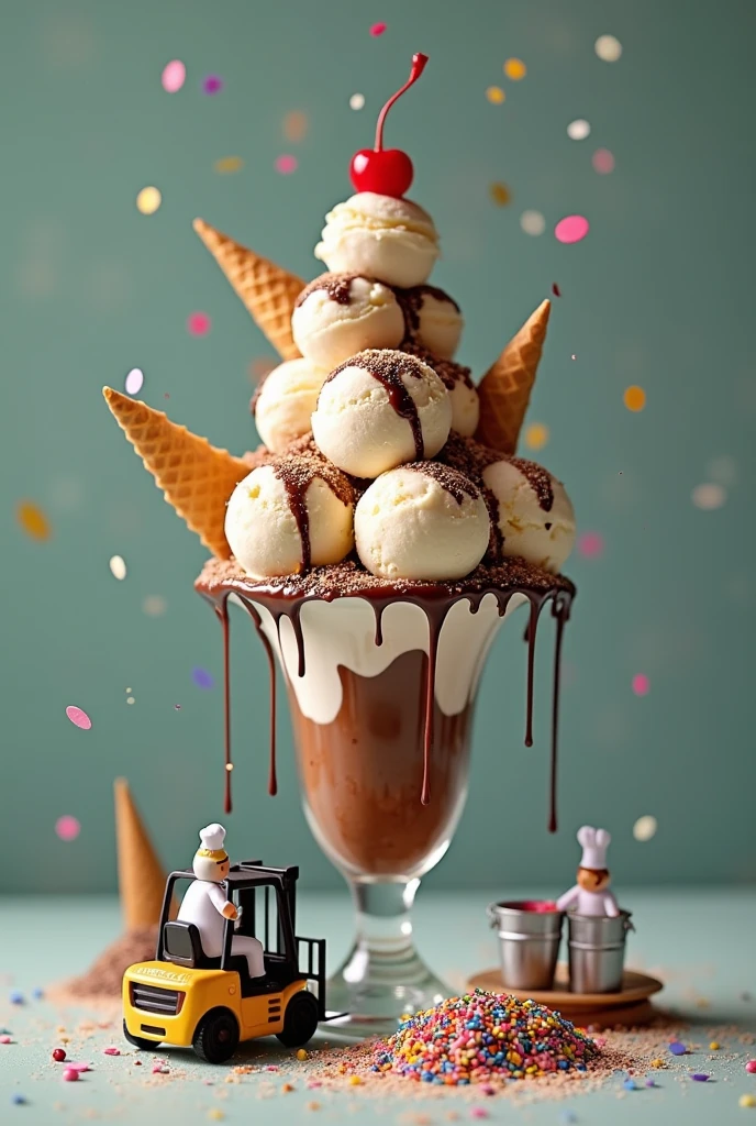 An ice cream sundae with a twist, each scoop and swirl topped with chocolate ral-spikes, turning a sweet treat into an adventurous dessert <lora:ral-spikes-sdxl:1> <lora:EnvyBetterHiresFixXL01:0:hr=1>
