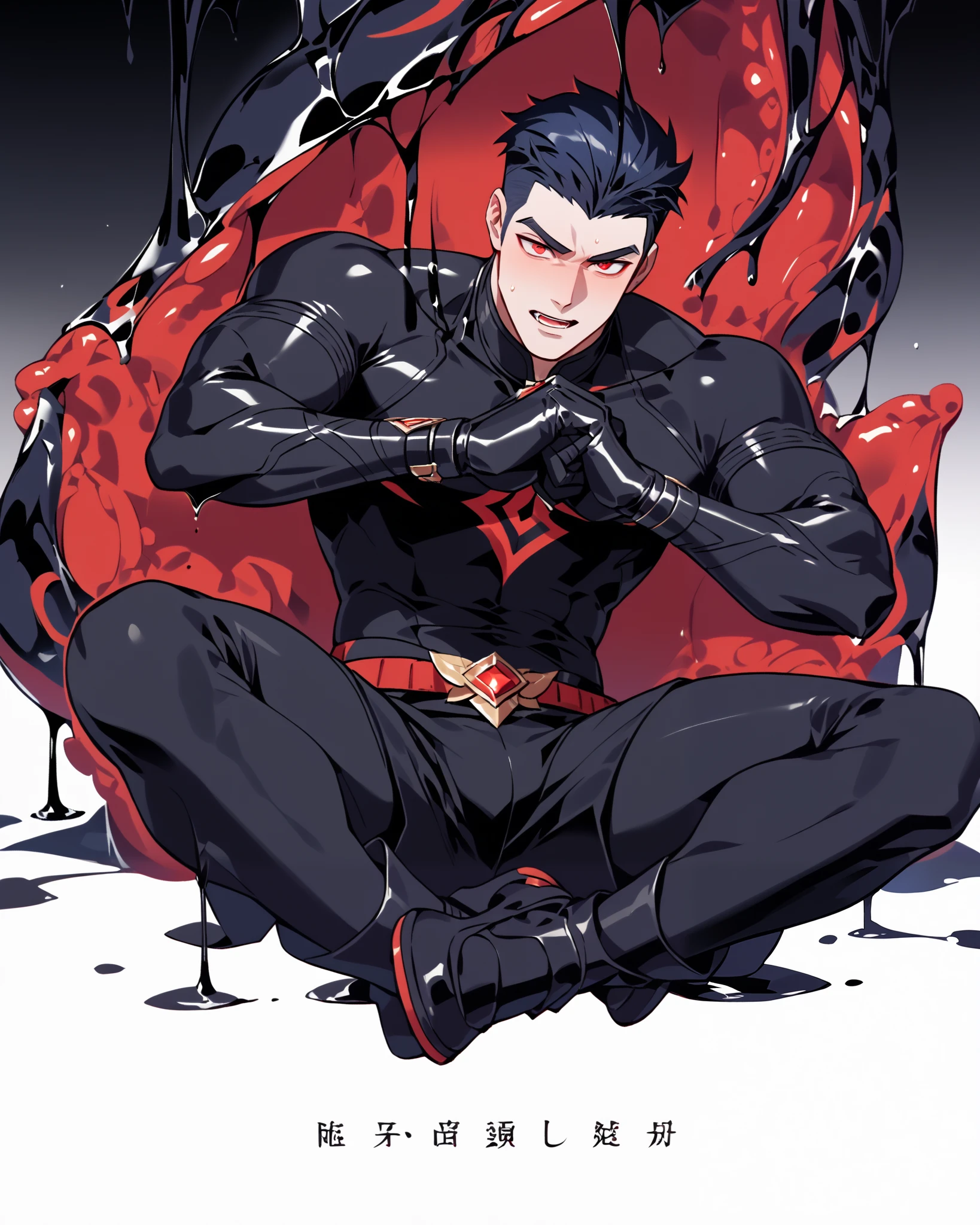 50 years old man anime character: anime handsome.adult man .High image quality. Muscular, Handsome man in a tight black latex suit handsome.asia handsome.black hair.red eye.guile hair. guile hair,A black liquid with a high amount of mucus that clings to the body. .A black liquid with a high amount of mucus that clings to the body.A sticky black liquid is clinging to him. He can produce black saliva. There is a lot of slingy black liquid dripping around him. The black full-body latex full-body tights he is wearing will never be torn. He won't allow me to take it off.
The black full-body latex full-body tights he is wearing will never be torn. He won't allow me to take it off.
The black full-body latex full-body tights he is wearing will never be torn. He won't allow me to take it off.
He is ejaculating a slimy black liquid. The black full-body latex full-body tights he is wearing will never be torn. He won't allow me to take it off. The black full-body latex full-body tights he is wearing will never be torn. He won't allow me to take it off. A slimy black liquid covers his body.
red eye.King of Darkness.hair slicked back.short hair.
Don't be naked! red eye.King of Darkness.hair slicked back.short hair.Black liquid tentacles are entangled in the body. It is grasped by the tentacles of the black liquid. Black liquid tentacles. The expression of pleasure. The expression of pleasure. Black liquid tentacles.