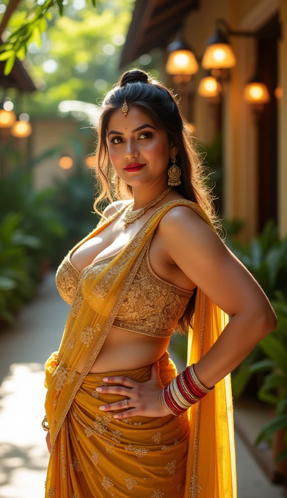 Foto RAW, photorealistic, photography, full body shot, master shot, Saree model, model Photography, Indian saree shoot, Indian traditional wear advertising photography, traditional wear brand shoot, face of Indian actress Sonakshi Sinha, masterpiece, realistic, sweat , sweaty, realism, photorealism, high contrast, photorealistic Artstation 8k HD digital art trend of high definition and detailed realistic skin texture, ultra detail, realistic skin texture, armature, best quality, ultra high definition, (photorealistic:1.4),, high resolution, detail, raw photo, Re sharp, by Lee Jefferies Nikon D850 Film Stock Photo 4 Kodak Portra 400 Camera F1.6 Lens Rich Color Ultra Real Realistic Realistic Textures Dramatic Lighting Unreal Engine Trending at Art Station Cinestill 800,(pele altamente detalhada: 1.2), 8k UHD, DSLR, soft-lighting, alta qualidade, grain of film, Fujifilm XT3