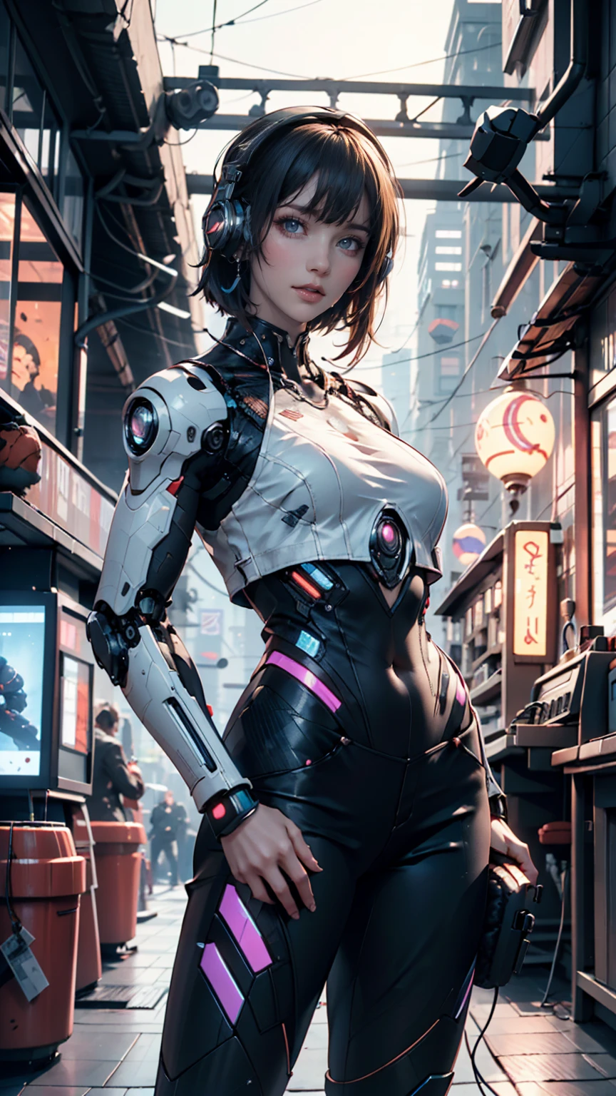 ((best qualtiy)), ((tmasterpiece)), (The is very detailed:1.3), 3D, Shitu-mecha,Full body mecha, Beautiful cyberpunk woman with her mech in the ruins of the city of the forgotten war, Ancient Techniques, hdr(HighDynamicRange), Ray traching, NVIDIA RTX, Hyper-Resolution, Unreal 5, sub surface scattering, PBR Texture, post-proces,