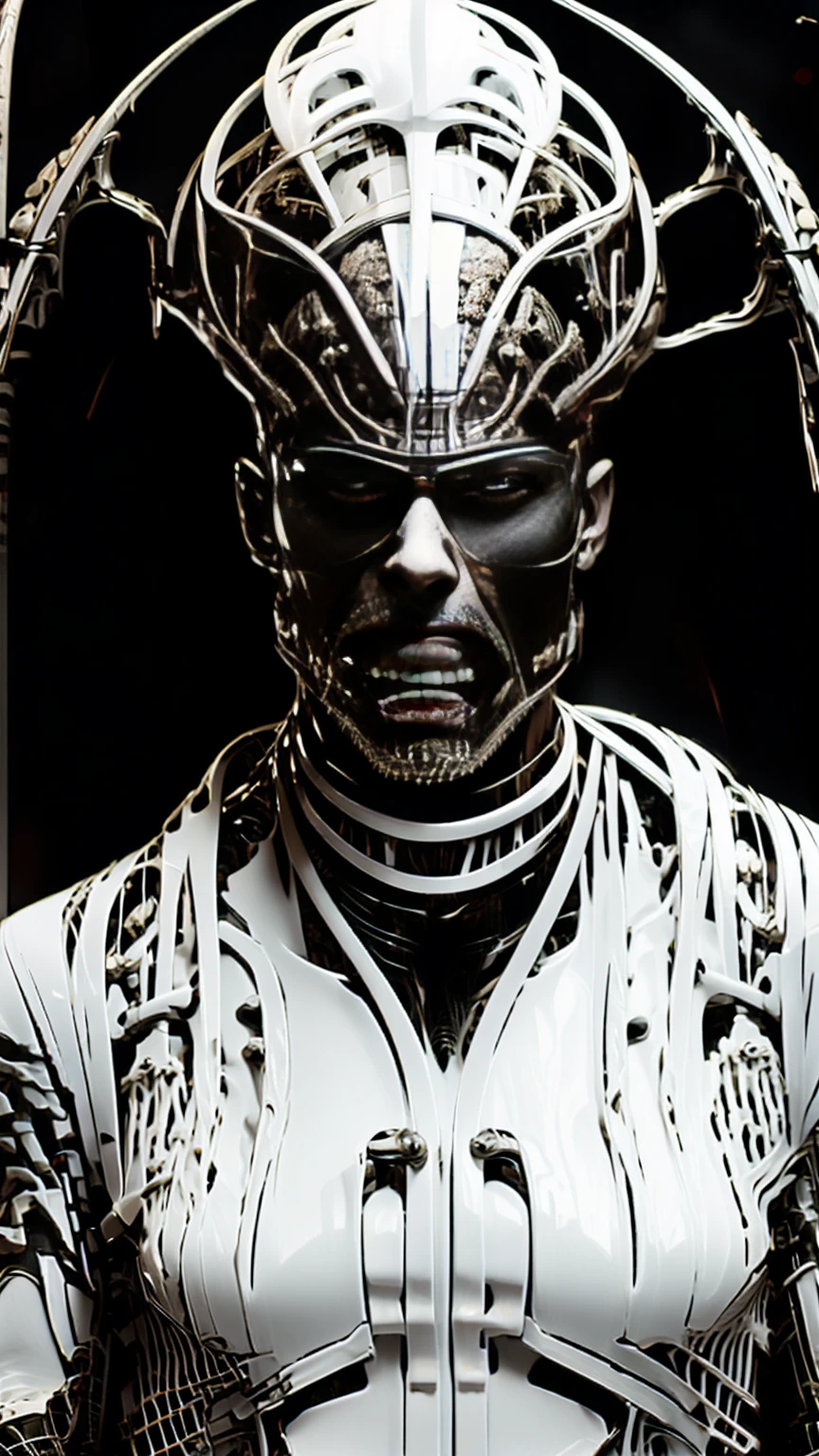 Distant view, auction hall, photo realistic, 35mm films, ultrares, 4k, gay, bara, NSFW, 2man,Ultraman Taro, a slave up for auction, alien, science fiction, futuristic design, Ultraman Taro walks with his head down on a large spotlit stage,sad look,tall skinny body but has little muscle,naked only wearing a damaged helmet, body is pale skin, long limbs,handcuffs,body the same skin color as humans, naked only in a bulging pair of white underwear, hairy and skinny 35 year-old body, old scars all over his body, damaged helmet, sadly hanging his head, thick iron collar around his neck, thick chains connected to the collar stretching long behind his back, a large lizard-like alien leading him by the hand, many furry aliens in the audience