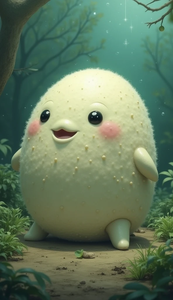 A magic pet is a small ball of bread dough about 30 cm long with eyes and a mouth. (Mediovale)
He has no structural body, he&#39;s just a ball of dough with eyes and a mouth, he&#39;s neither cute nor weird. 