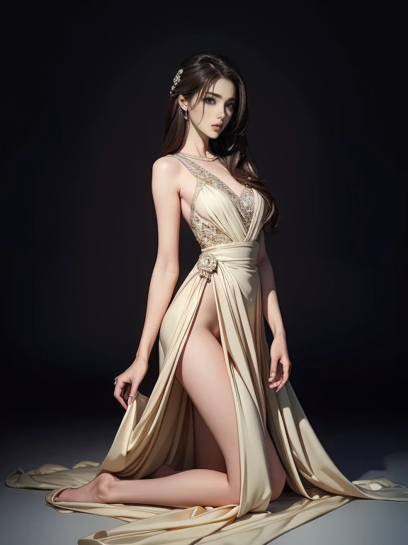 Queen Isabella, NAKED, perfect body proportions, best quality, masterpiece, ultra high resolution, (photorealistic:1.4), raw photography, shiny skin, BRIGHT BODY, dramatic lighting, full body, big breasts, exposed breasts, different positions, different poses, different variations