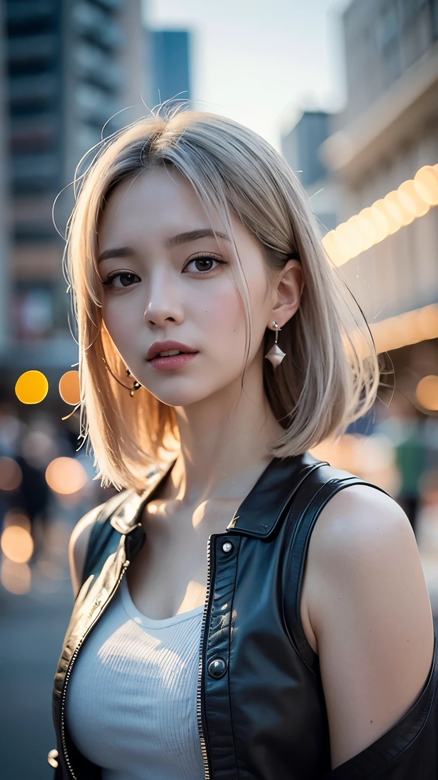  mix 4, (8k, Unprocessed photo ,  Max Image Quality, ​masterpiece: 1.45), ( is present,  photorealistic: 1.37), One Girls,  cute little,  cityscape , daytime, professional lighting ,  Photon Mapping ,  radiosity,  Physical Base Rendering , Gradient Gray Hair,  Shiny Hair,  With a girl,  casual outfit,Cute clothes,  best quality pictures,  high resolution, 1080P, (Clear Face), (  DETAILED FACE DESCRIPTION  ), ( detailed hand instructions), (​masterpiece), (Sophisticated CG),  extreme light and shadow ,  disheveled hair, ​masterpiece, Dense details, ( beautiful face), ( best quality pictures), (​masterpiece), ( detailed eyes ),  look in front of you , Thin clavicle,   big breasts ,(( Side Boober Barbossa )),( Underbob ),,Earrings, cleft breast,