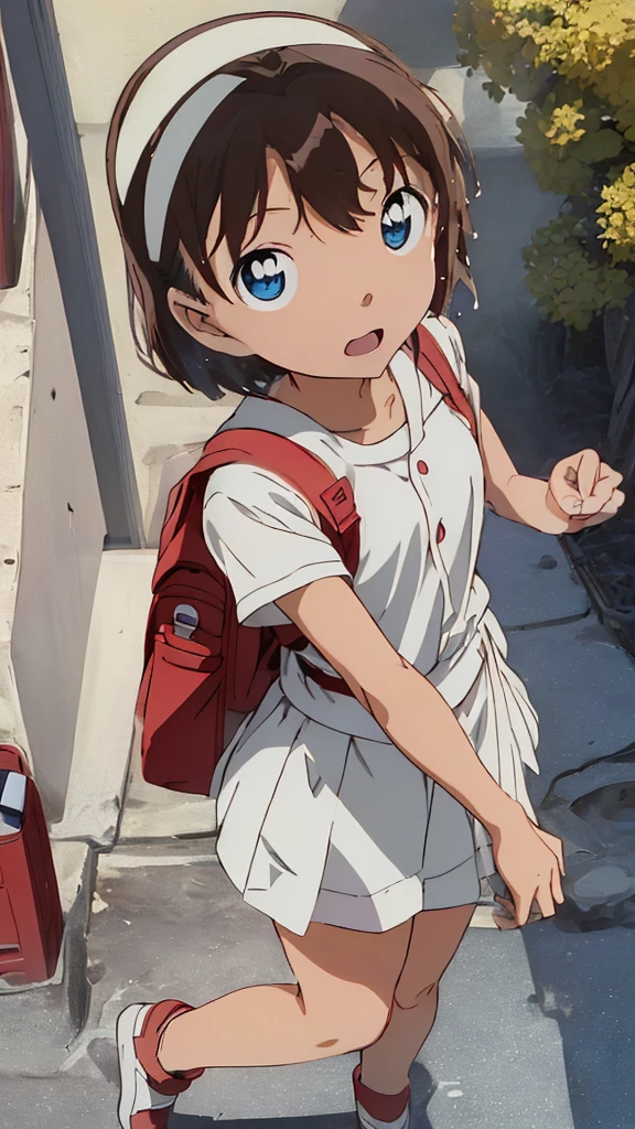 On all fours、String Panties、Panty shot,(beautiful,Small breasts:1.5),Yoshida Ayumi,One Girl, alone,((( Brown Hair, short hair,Pink Hairband,blue eyes))),smile, One girl,6 years old,Detective Conan, toplesini skirt ,(((セクシーなString Panties))),masterpiece ,8k unity wallpaper,Anime key visual,Highest quality, High resolution, unity 8k wallpaper, (shape:0.8), Highly detailed face,Highly detailed eyes,Glowing Eyes , Shiny skin,Fine skin,White skin,dense skin,Detailed Hair,Very elaborate legs,Perfect lighting, Detailed CG, (Perfect hands, Perfect Anatomy),High resolution,(Detailed wear ),Thin limbs, Delicate curves, Graceful Hands,shape:0.8,On all foursで尻を突き出す、Angle from behind、Protruding ass、On all fours、Bare nipples、ピンクでProtruding nipples、Naked upper body、Bare Chest、Beautiful nipples that stand up、Breast milk spurting out、Large amount of breast milk、Covered in milk、Get very close to the camera、blush、Climax facial expression、topless、Bare nipples、Protruding nipples、Rub your own breasts