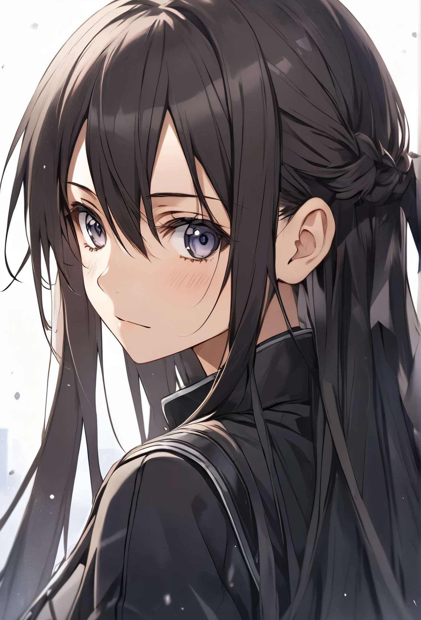 Kirito , long hair, 1 female, dark hair