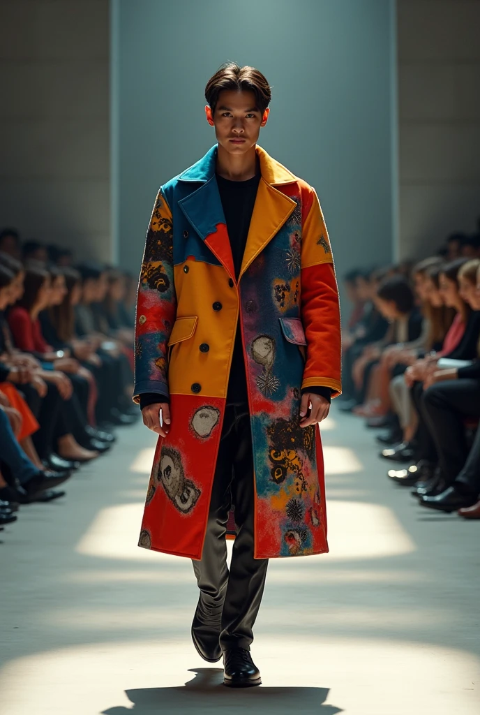 A video with images of coats with custom designs