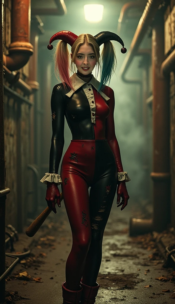 (full body:1.5)，(1girl:1.3),(looking at viewer:1.4)，(anatomy correct:1.3)，(In the paradise of the day:1.3),(Wearing Very thick Printed Pantyhose and Deadpool suit JK uniform printed Ultra short pleated skirt and JK uniform leather shoes with bow decoration :1.35), (Light particle effect:1.3),(In pink|amarelo|blue colors|green color|red colour|white colors|black in color|purpleish color|greys|Beige|Flesh color 1.4)，(Glowing eyes:1.3),(Accurate and perfect face:1.4),(Clothing Gloss:1.25),(Skin reflection:1.25),hyper HD, Ray traching, reflective light，structurally correct, Award-Awarded, high detal, lightand shade contrast, Face lighting，cinmatic lighting, tmasterpiece, super detailing, high high quality, high detal, best qualityer, 16k，high contrast,