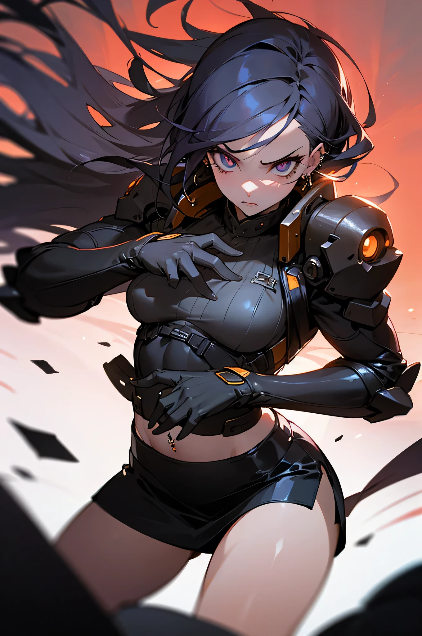 ((Highest quality)), ((masterpiece)), ((detailed)),(Browsing Caution) Black Dragon Parasitic Girl
(Gray bodysuit )
Long Hair
(Hot and glowing skin)
