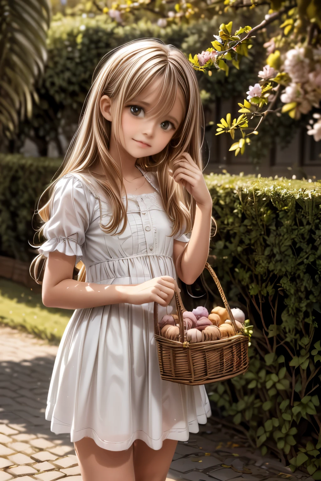 a dream country with licorice trees and candy floss leaves, chocolate dogs and candy flowers, a land of sweets, with little birds made of cream puffs and marzipan kittens...