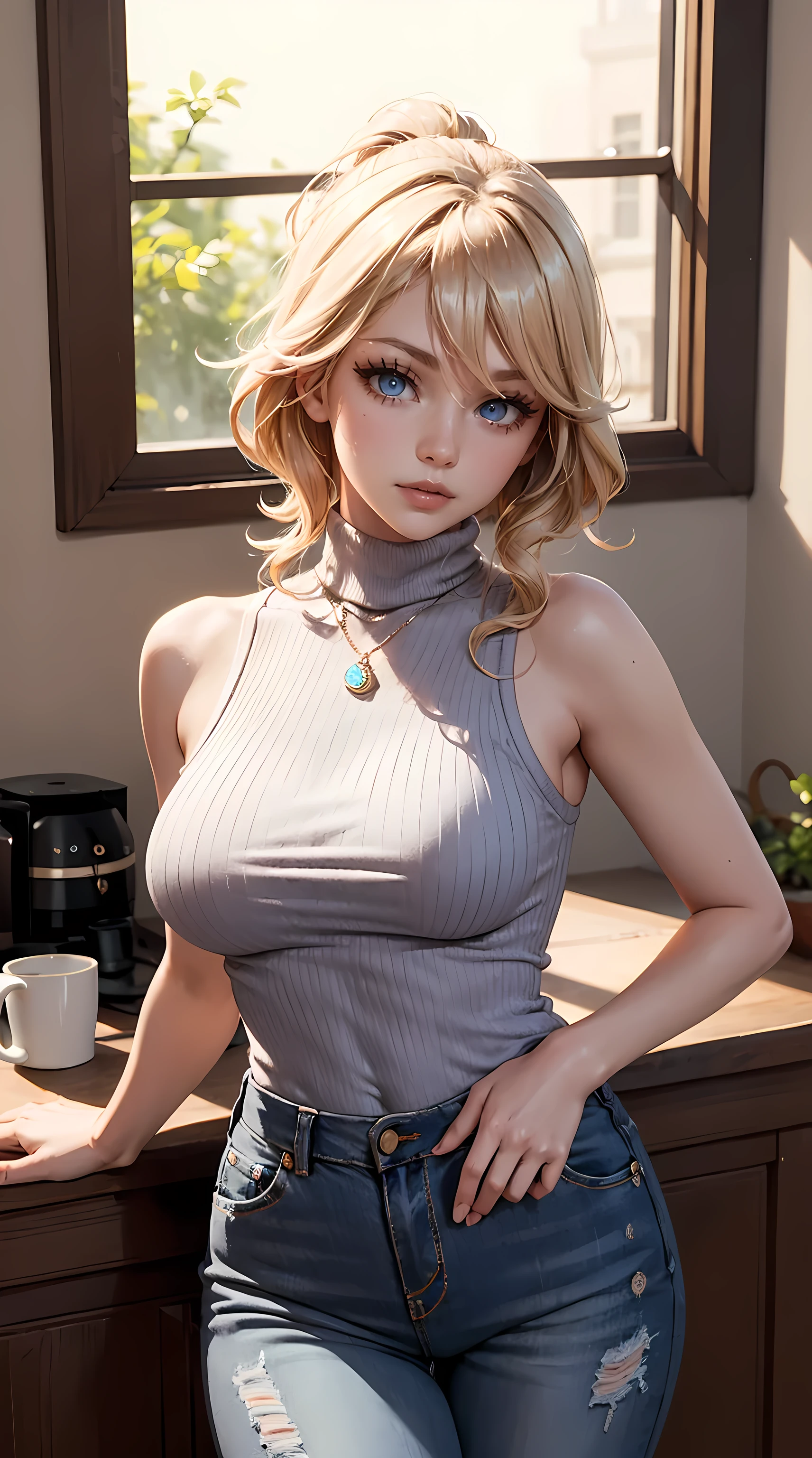 (A very cute 20 year old young woman from Japan.), ((Fine hair that is somewhere between brown and blonde)), ((Short hair with messy side waves)),Medium bust size、Small Tits、Flashy makeup using red eyeshadow, Precision by hand,(((Clean your hands))),(Curly Hair),(((A very kind smile))), (((she wears dark blue panties))),(((She is wearing a white knitted dress))) ((Highest quality, 16K, Tabletop: 1.3)), Light on the face, Ultra detailed face, Highly detailed lips, Detailed eyes, City Street,Cleanse your thighs,Great Skin,