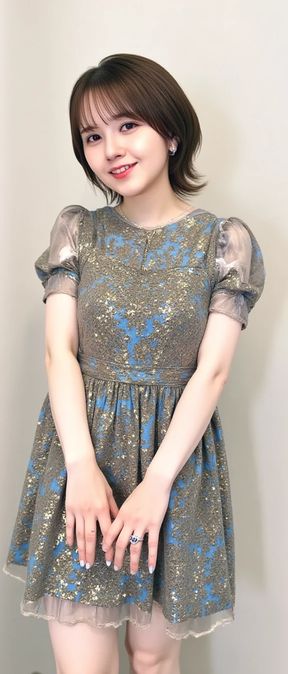 ((Highest quality, 8K, RAW Photos, masterpiece :1.3)), (Realistic、Photorealistic:1.37)、Very detailed、Ultra-high resolution, (Professional Lighting), alone, 1 female, alone, Seeing the viewer, Japanese, Beautiful and elaborate face, Shining Eyes, (Slim waist :1.3), Fine and beautiful skin, Skin Texture, Beautiful Face, Lip details,Silky beautiful hair、