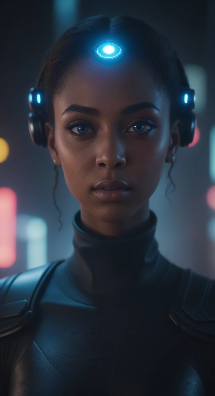 The world of Star Wars, absolutely nothing, pure white, detailed, ((Nicaragua,skin color Light brown, latina (girl)),Triangular Oblong Face, Monolid Eyes, [eye color amber], straight nose, full lips, lower cheekbones, pointed chin, two ponytails, blonde and blue hair), a post-apocalyptic world where technology is banned , hyper detailed, professional poster art, bold lines, award winning, trending on ArtStation , FastNegativeV2, ral-dissolve,white eyes, ATAT