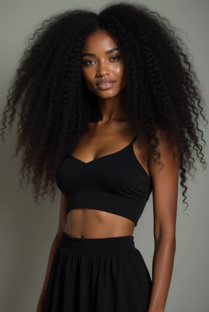 Une belle et incroyable femme noire brésilienne avec des cheveux lisses noir，Portrait de tout le corps sexy, cheveux lisse noir , photo complète du corps qui est au centre commercial avec pleins de sacs de marque avec des cheveux lisses